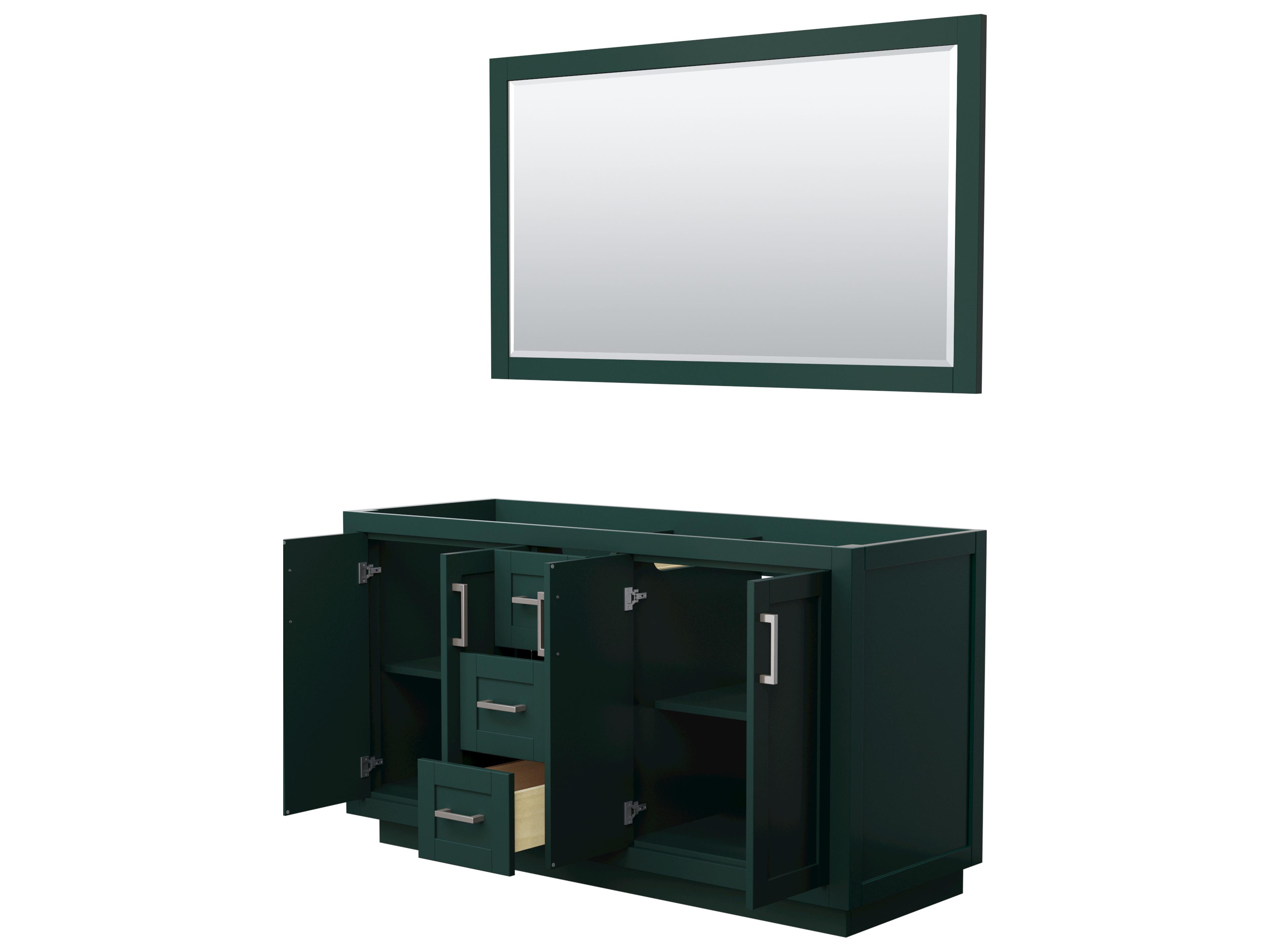 Wyndham Collection Miranda 59" Green Vanity with 58" Mirror