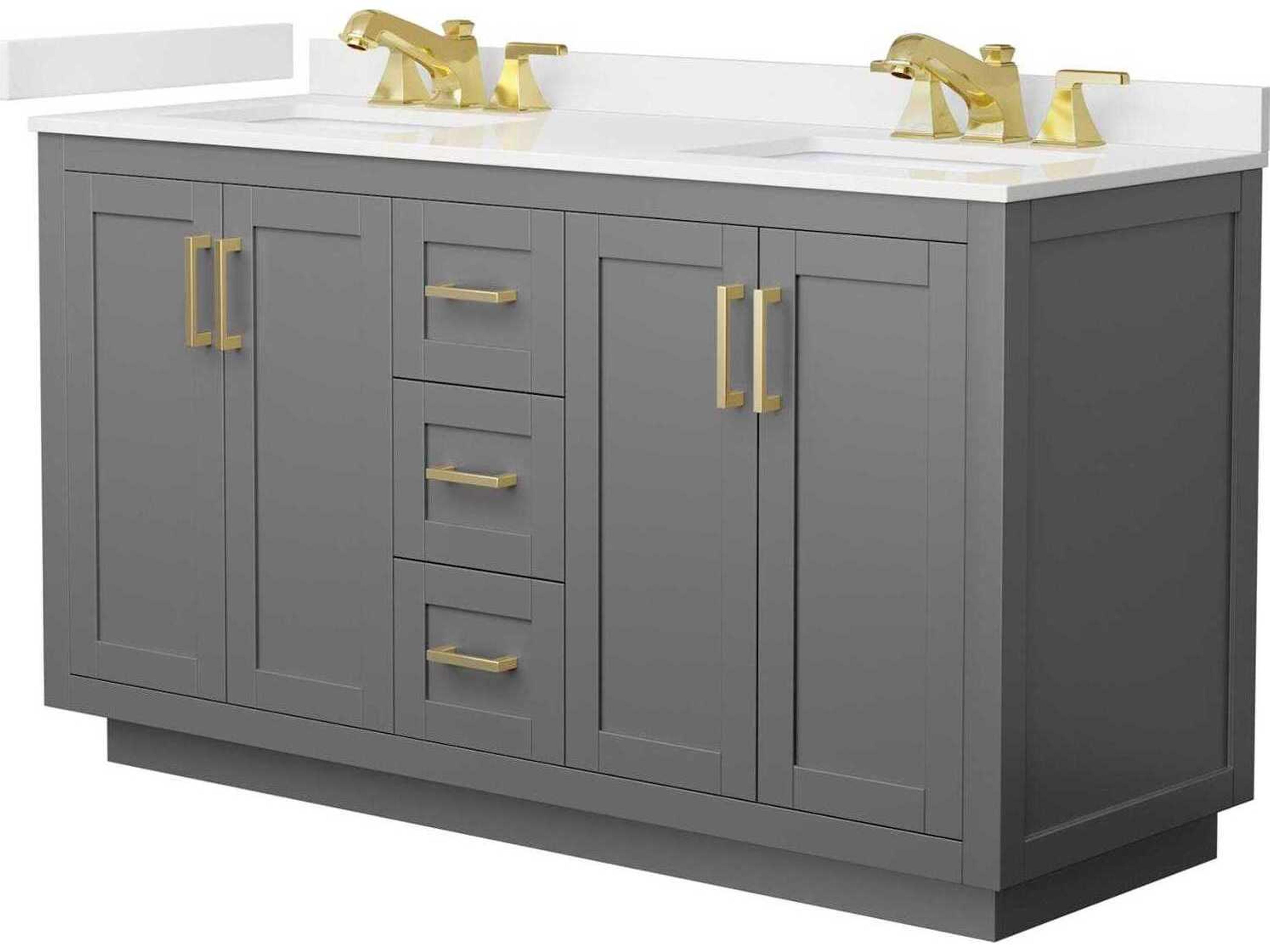 Wyndham Collection Miranda 60" Dark Gray Vanity