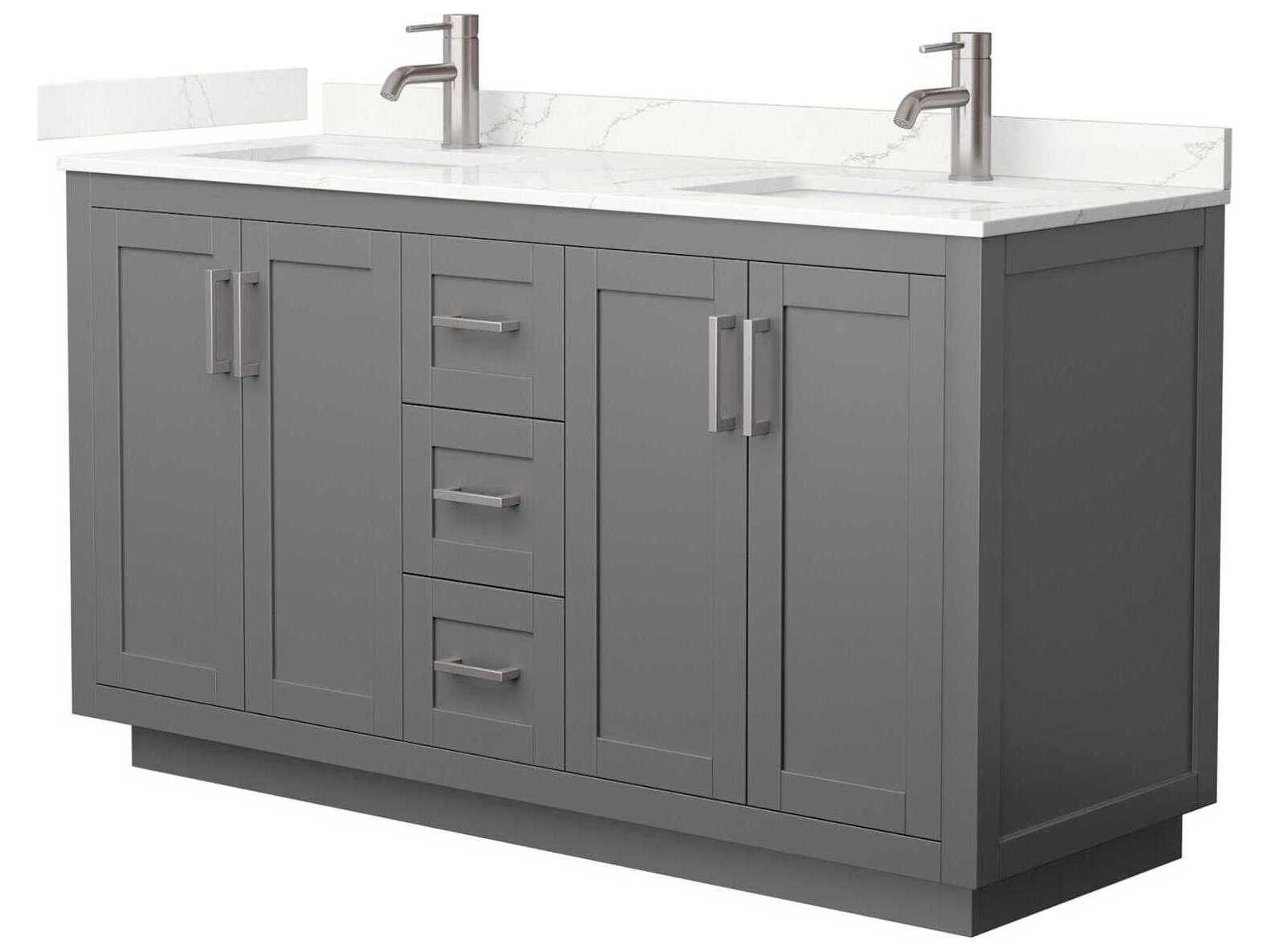 Wyndham Collection Miranda 60" Dark Gray Vanity