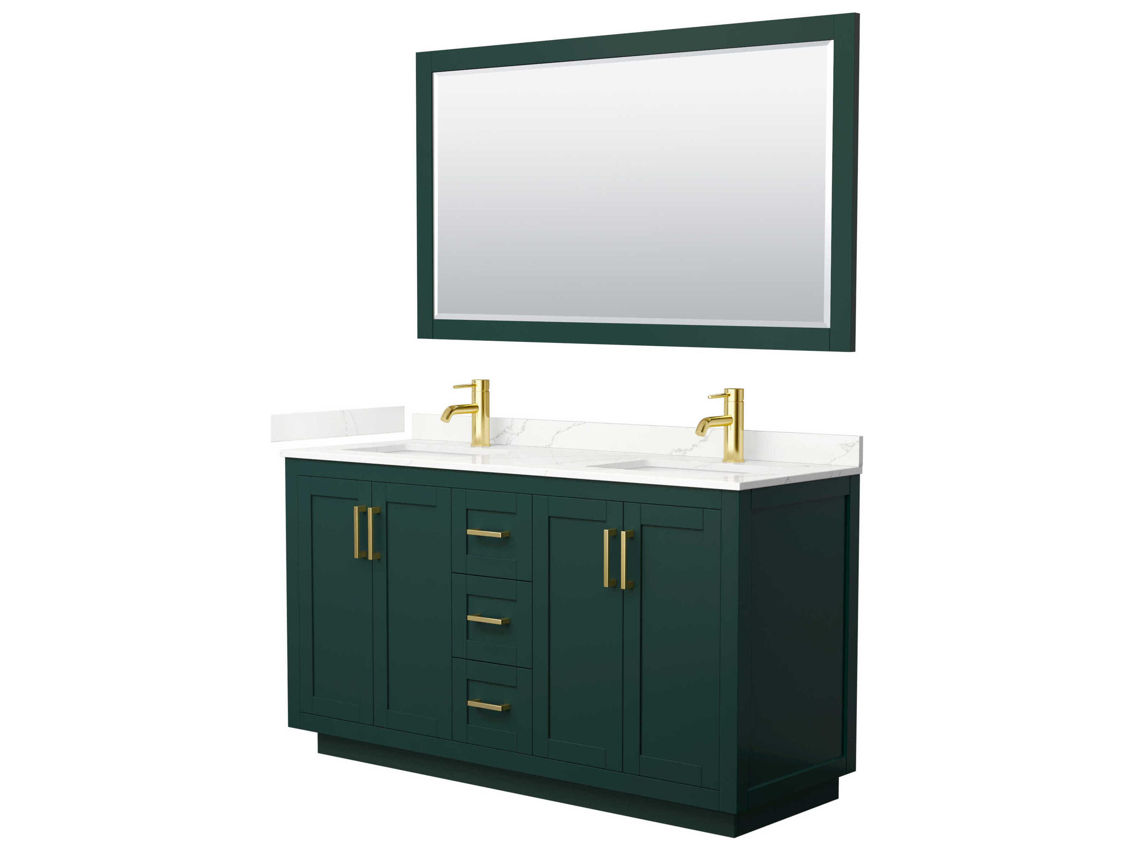 Miranda 60" Green Vanity with 58" Mirror
