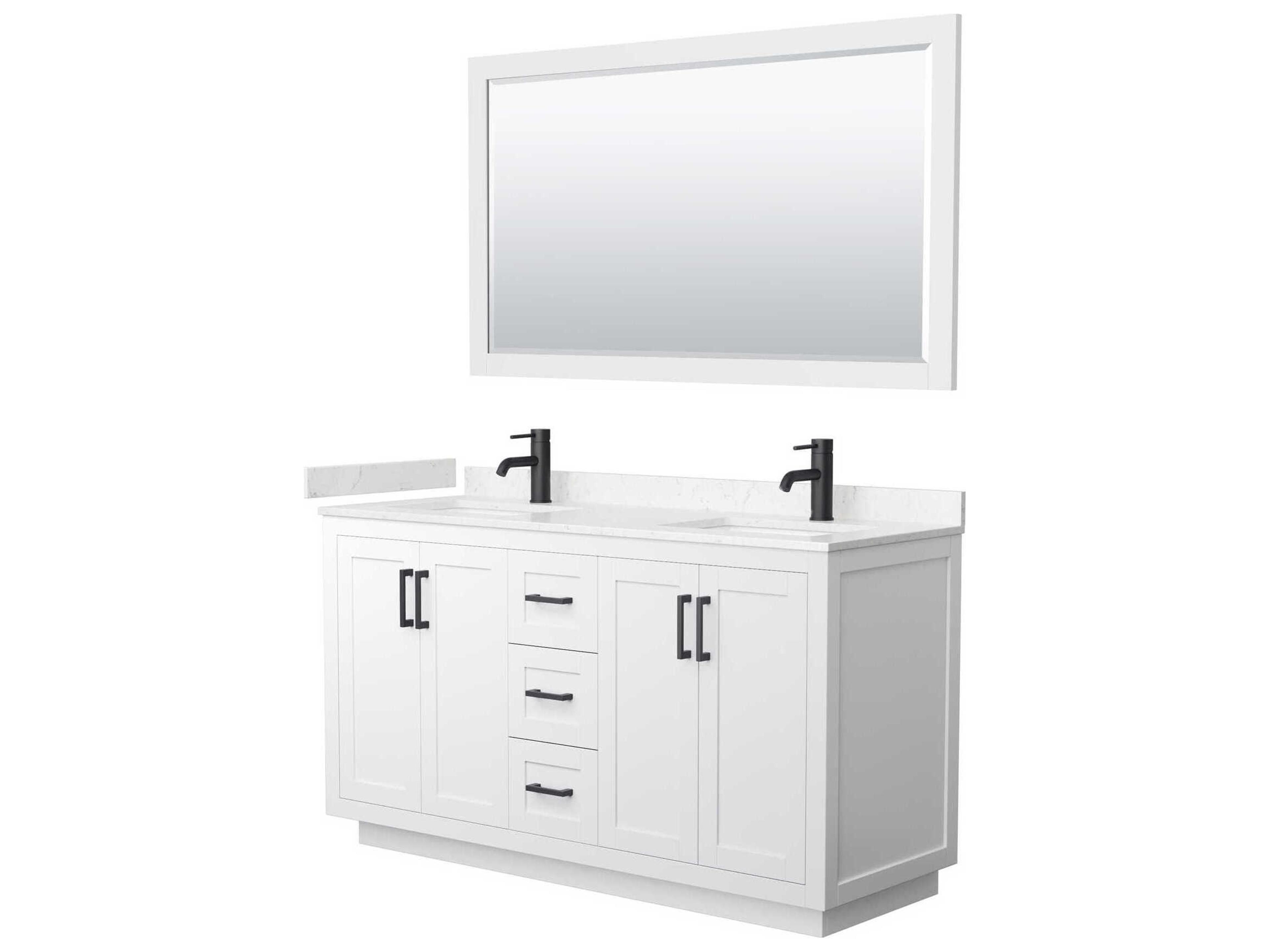 Miranda 60" White Vanity with 58" Mirror