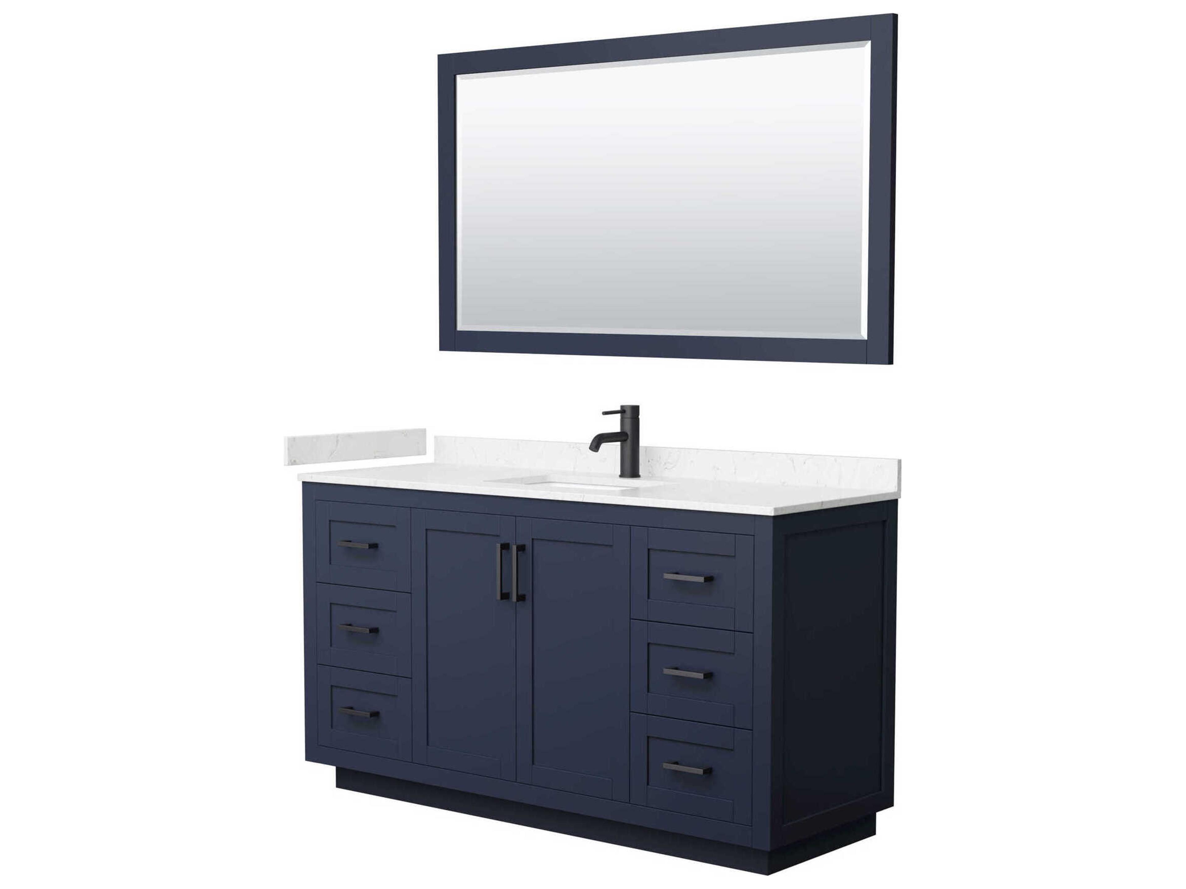 Miranda 60" Dark Blue Vanity with 58" Mirror