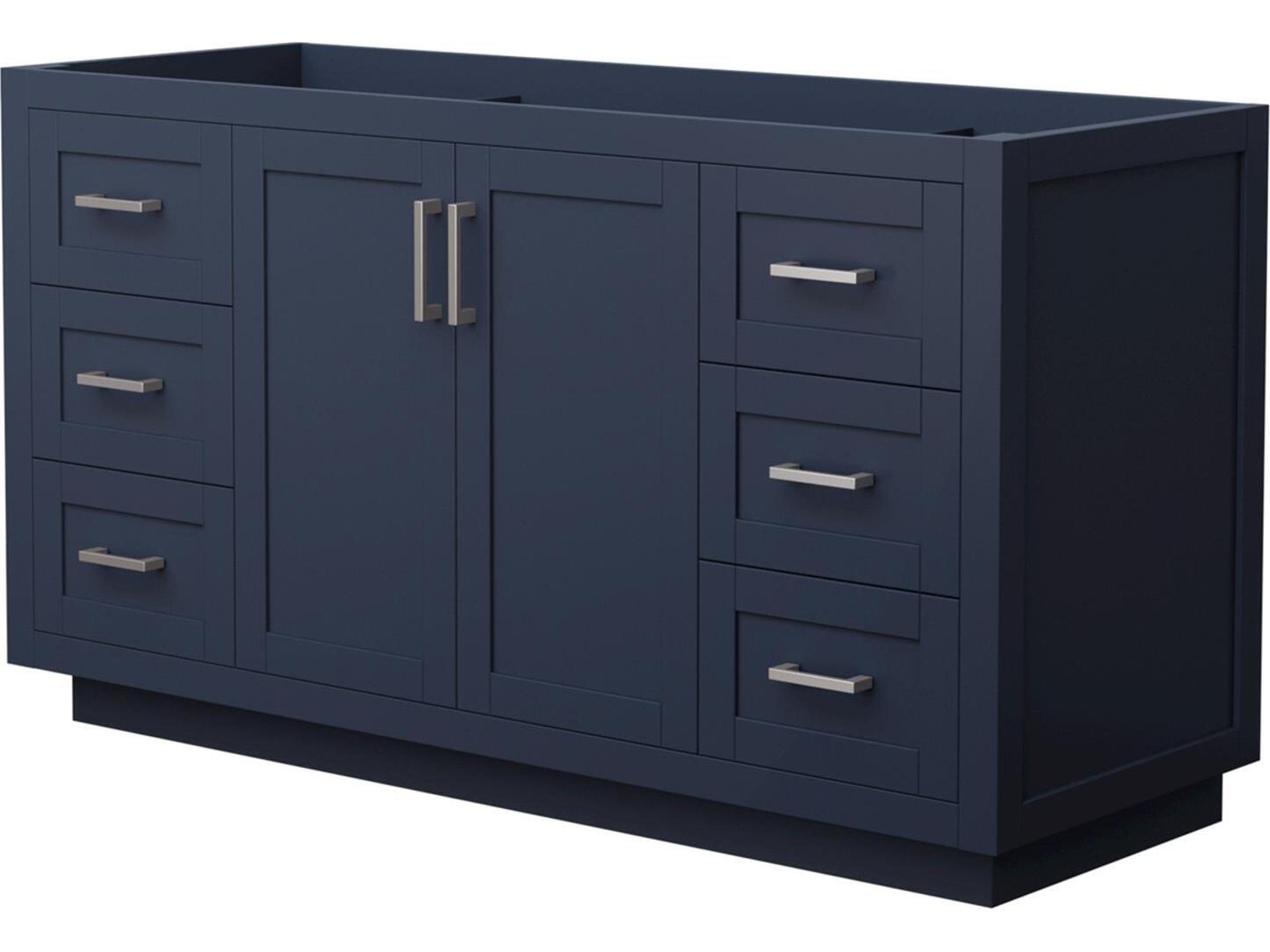 Wyndham Collection Miranda 59" Dark Blue Vanity