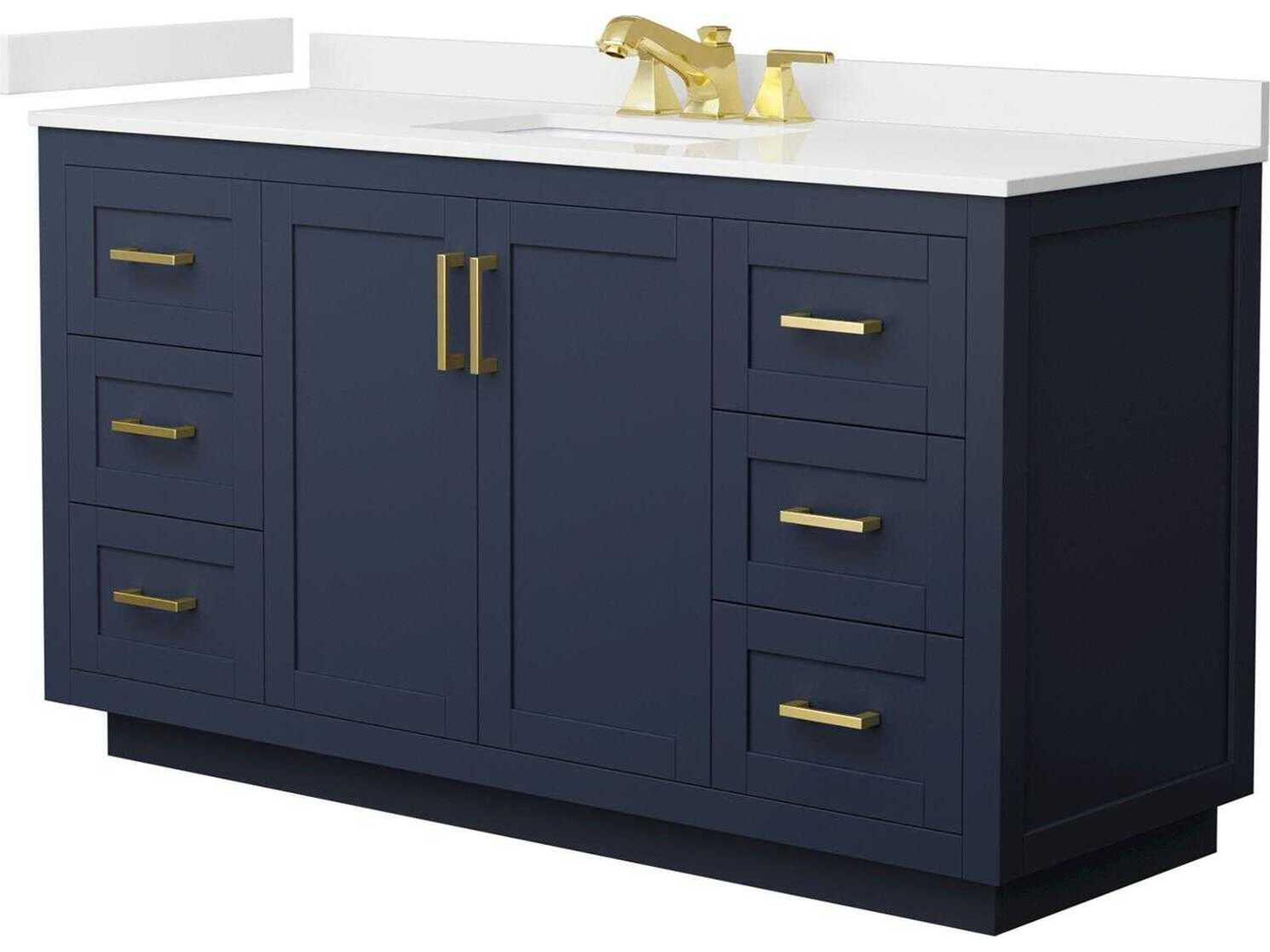 Wyndham Collection Miranda 60" Dark Blue Vanity