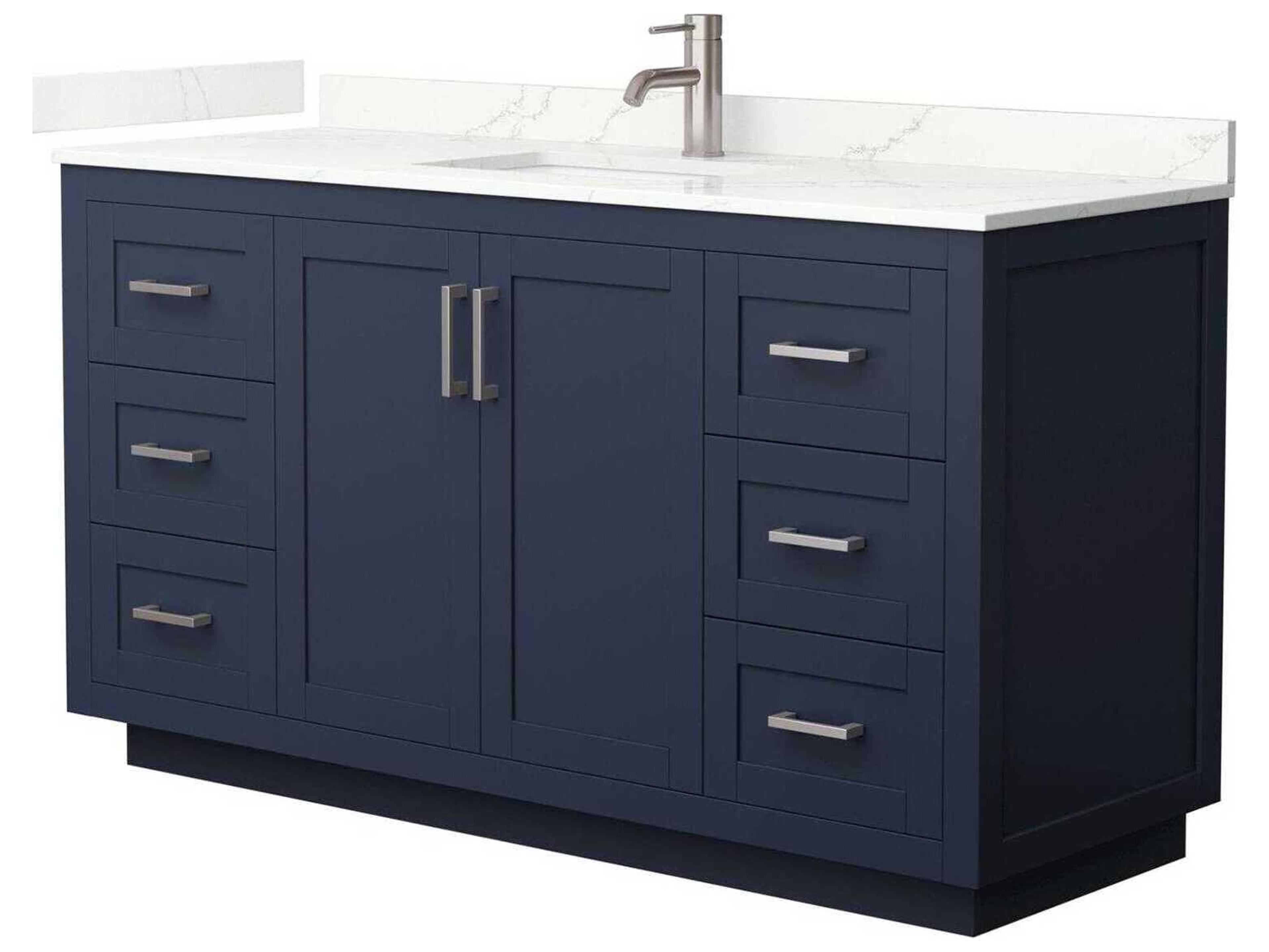 Wyndham Collection Miranda 60" Dark Blue Vanity