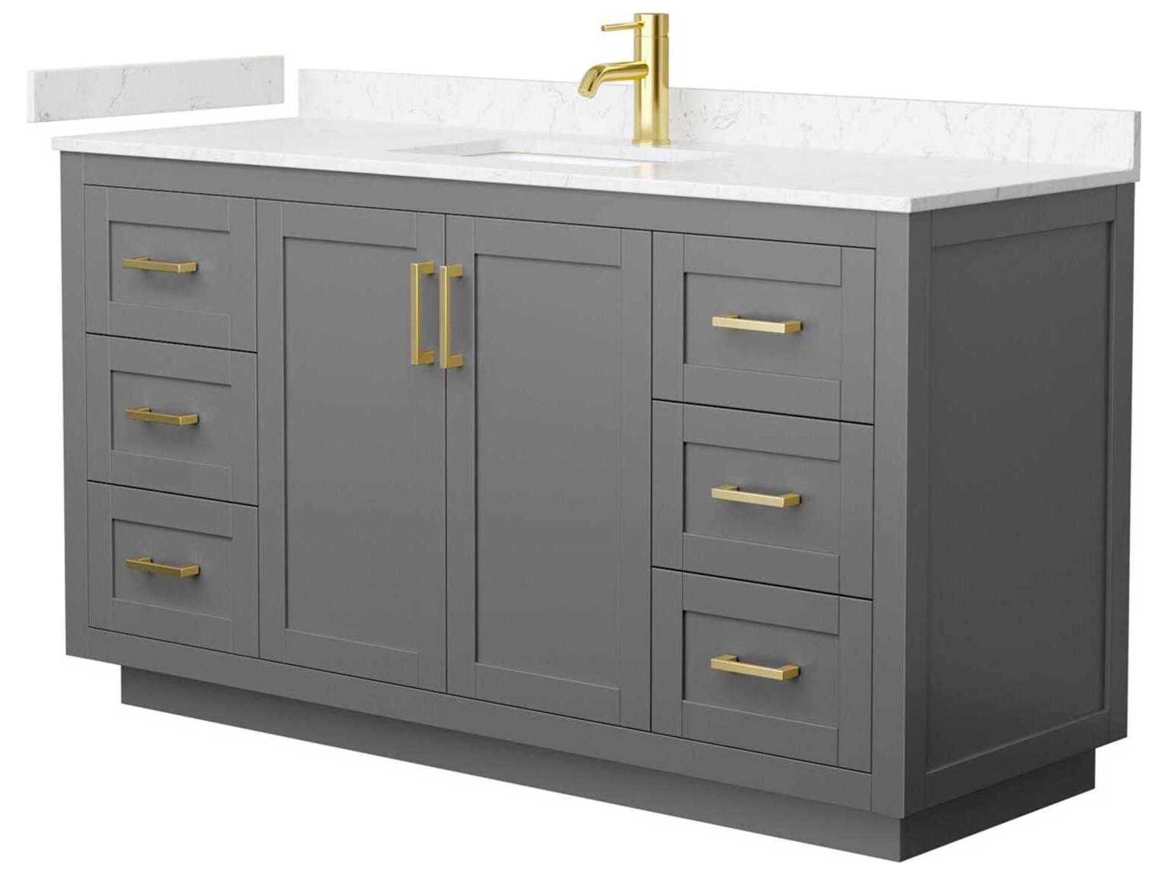 Wyndham Collection Miranda 60" Dark Gray Vanity