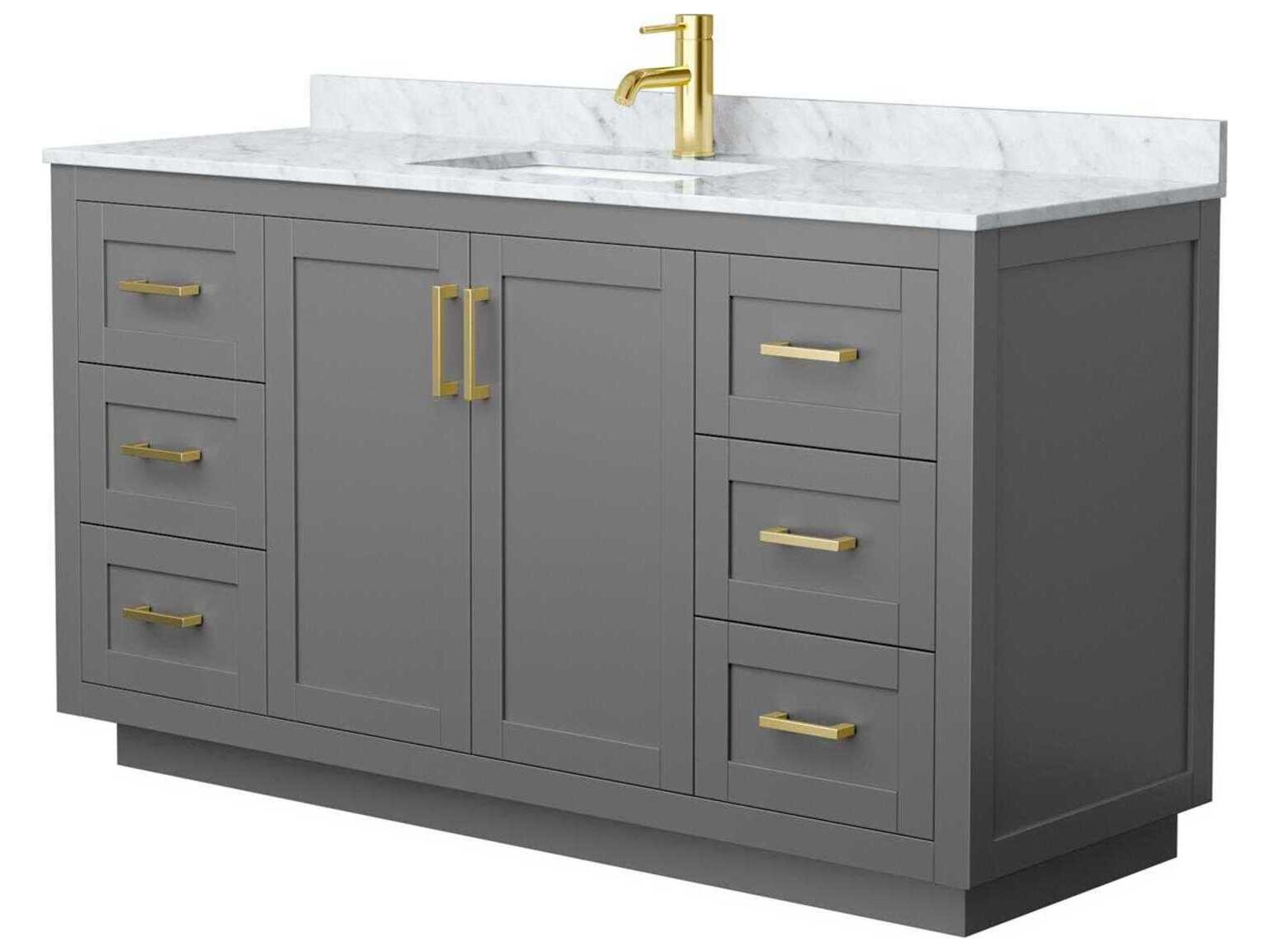 Wyndham Collection Miranda 60" Dark Gray Vanity