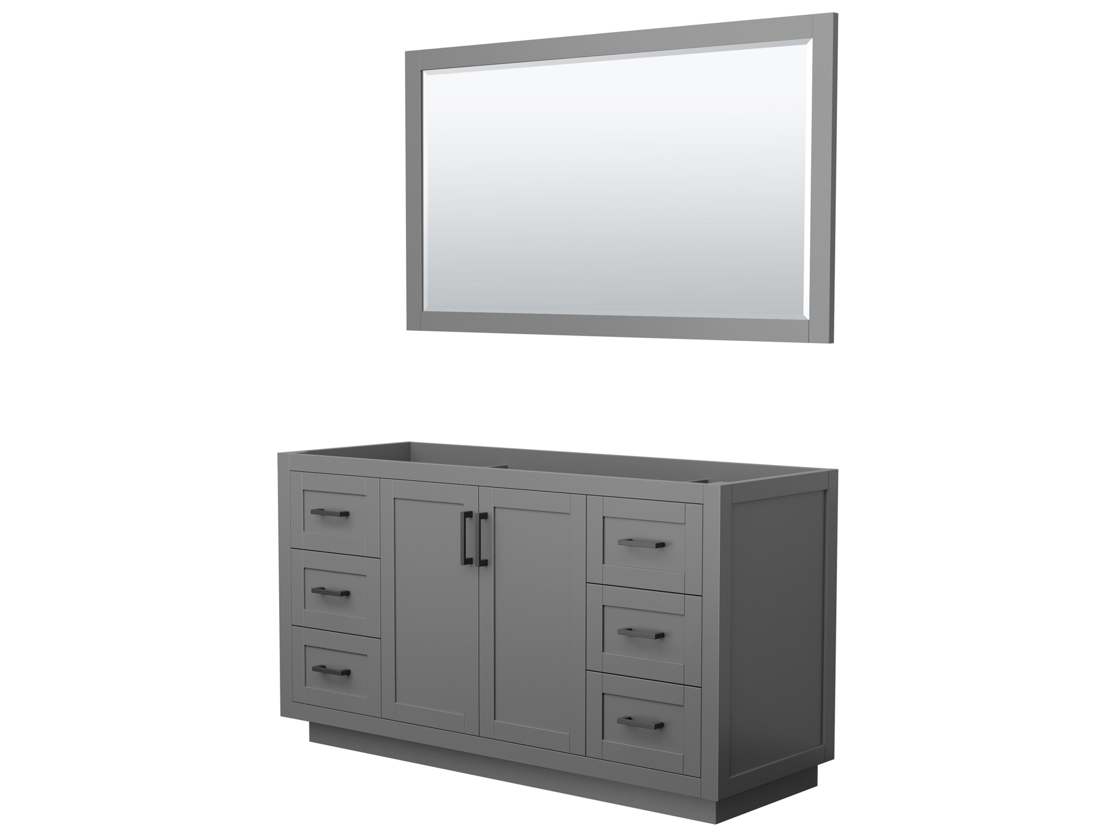 Miranda 59" Dark Gray Vanity with 58" Mirror