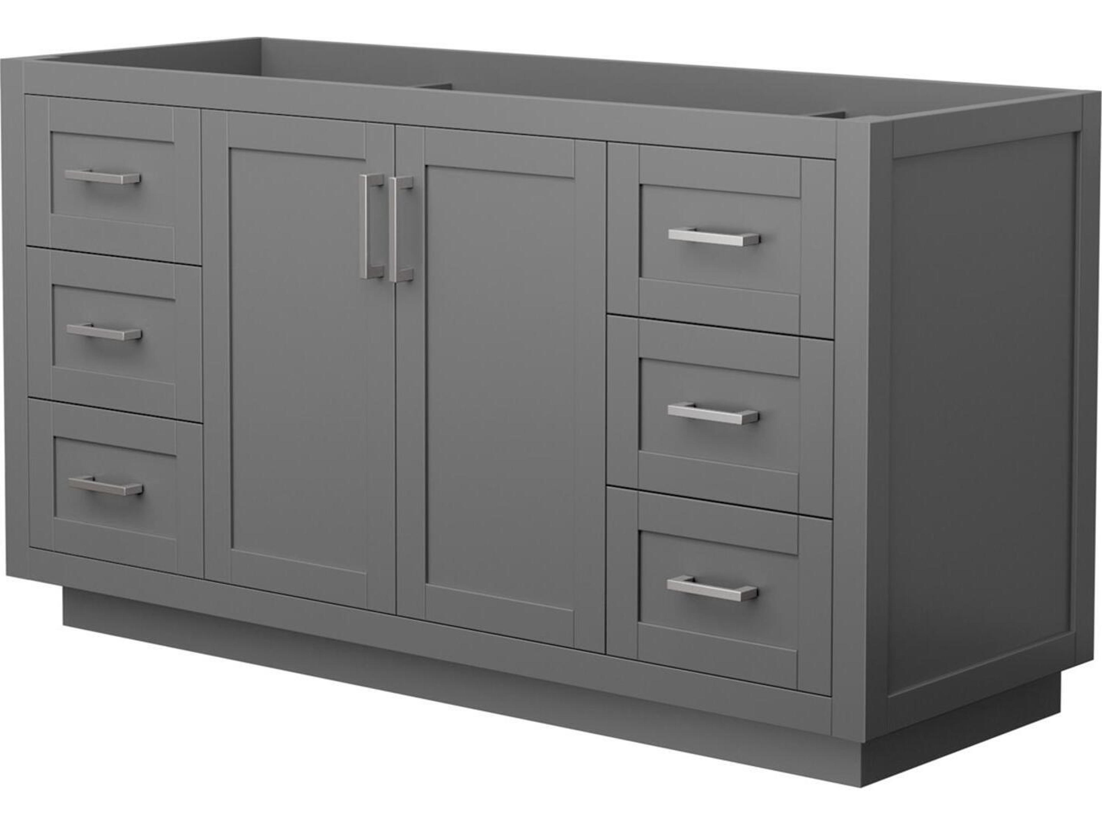 Wyndham Collection Miranda 59" Dark Gray Vanity