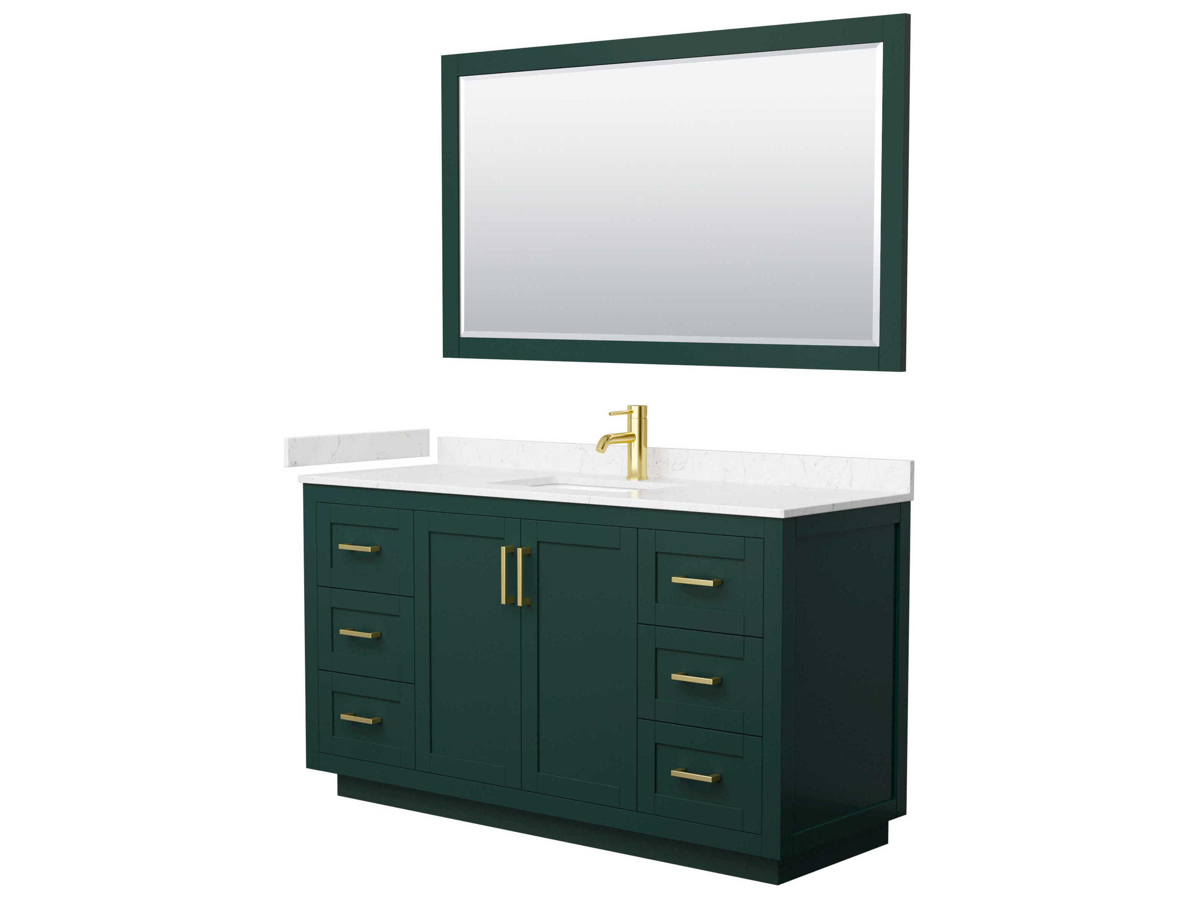 Miranda 60" Green Vanity with 58" Mirror