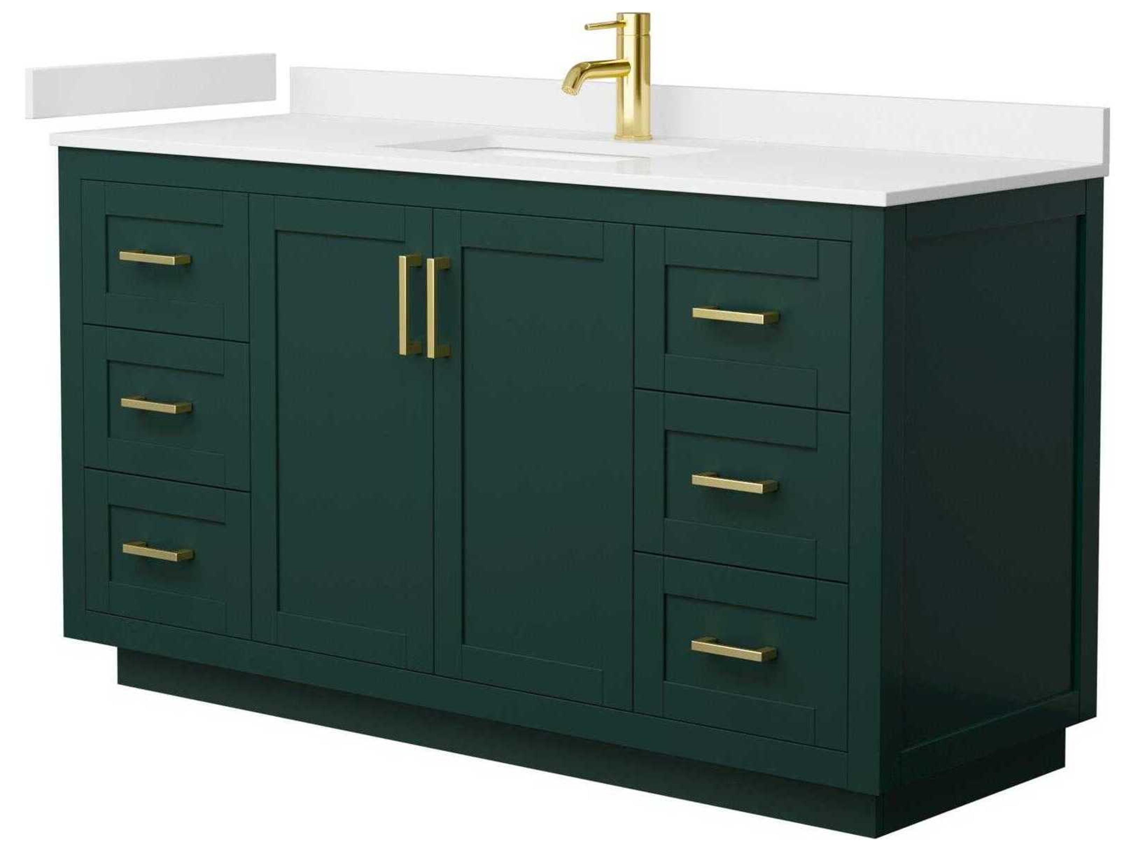 Wyndham Collection Miranda 60" Green Vanity