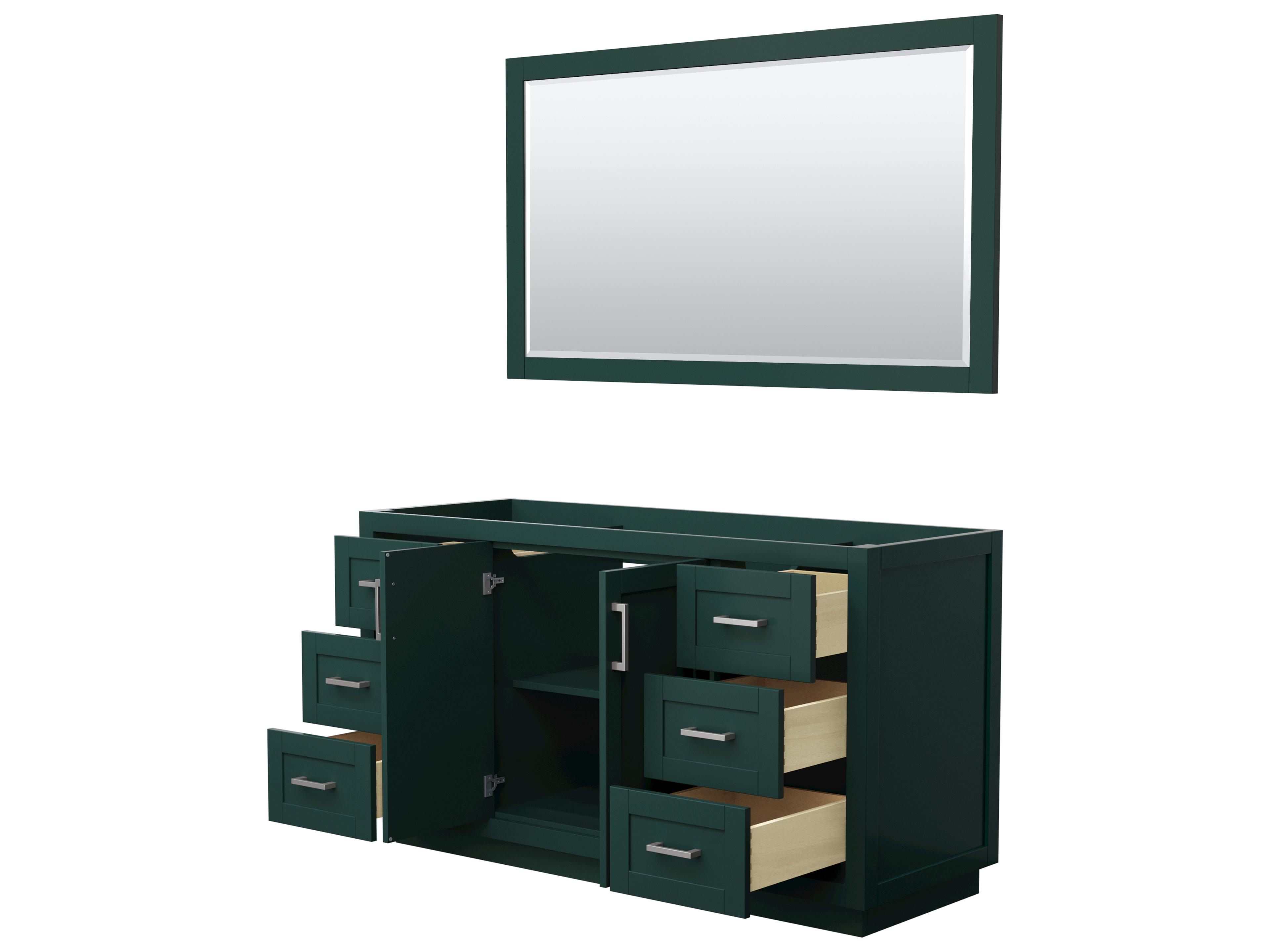 Wyndham Collection Miranda 59" Green Vanity with 58" Mirror