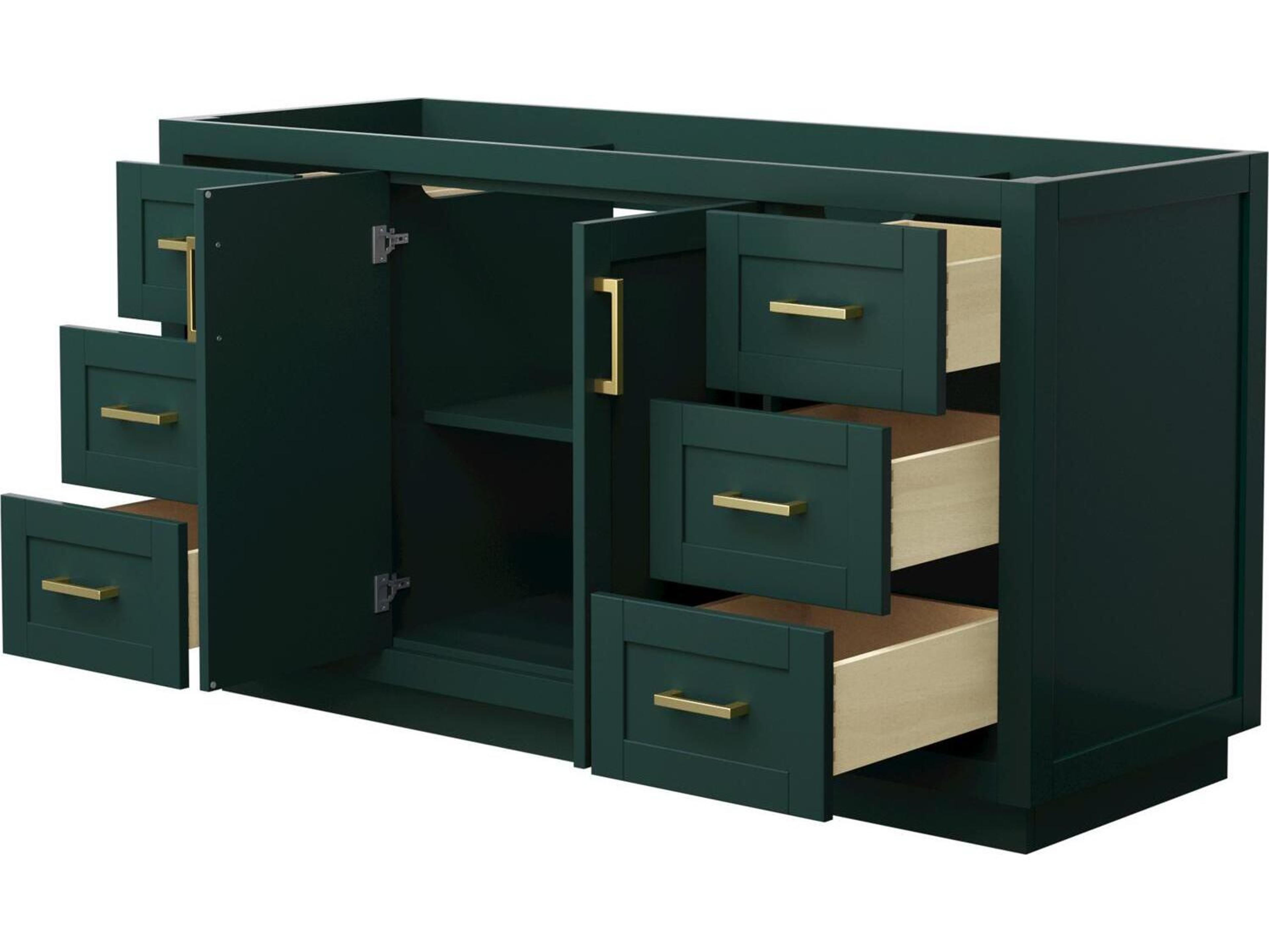 Wyndham Collection Miranda 59" Green Vanity