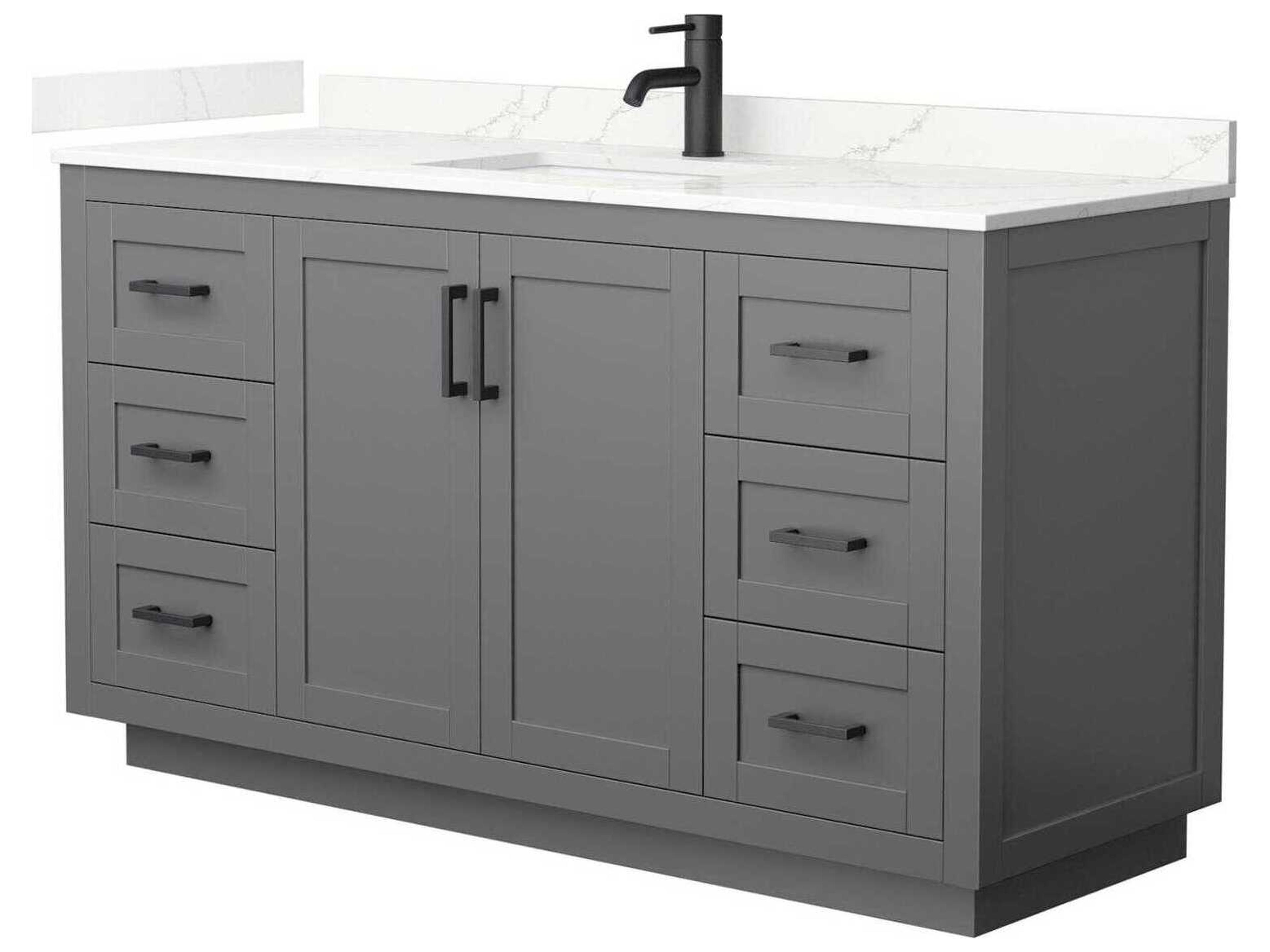Miranda 60" Dark Gray Vanity