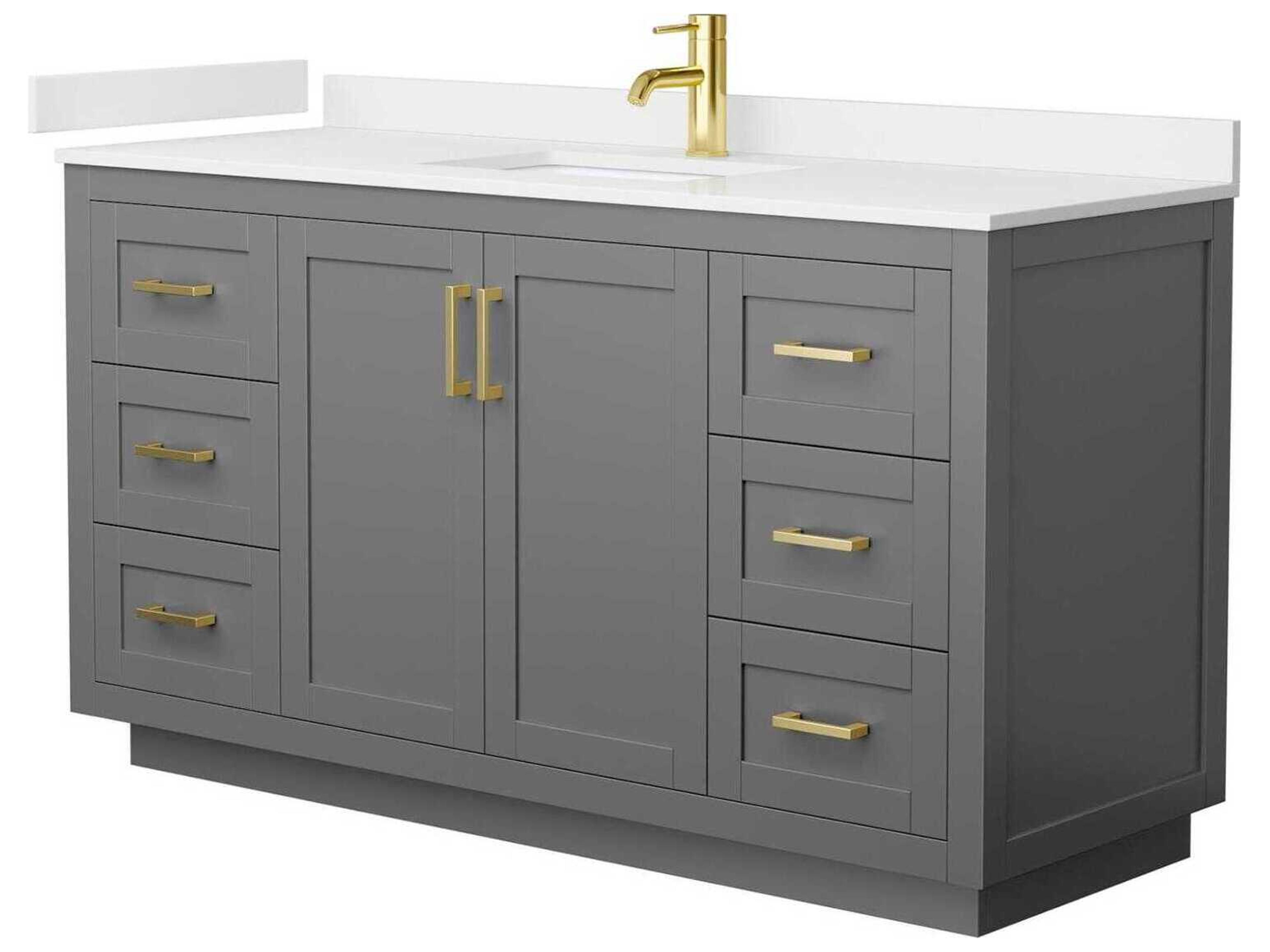 Wyndham Collection Miranda 60" Dark Gray Vanity