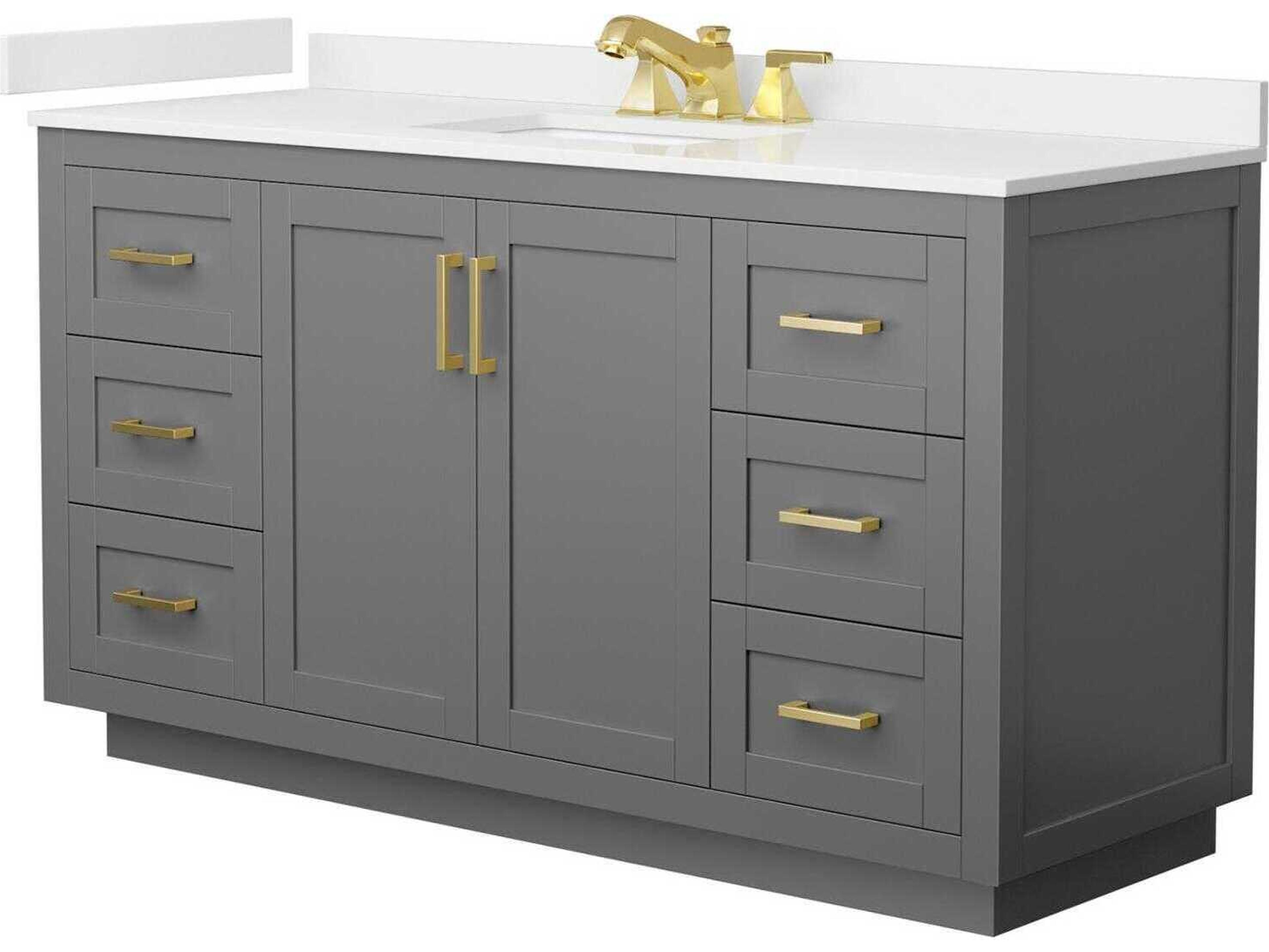 Wyndham Collection Miranda 60" Dark Gray Vanity