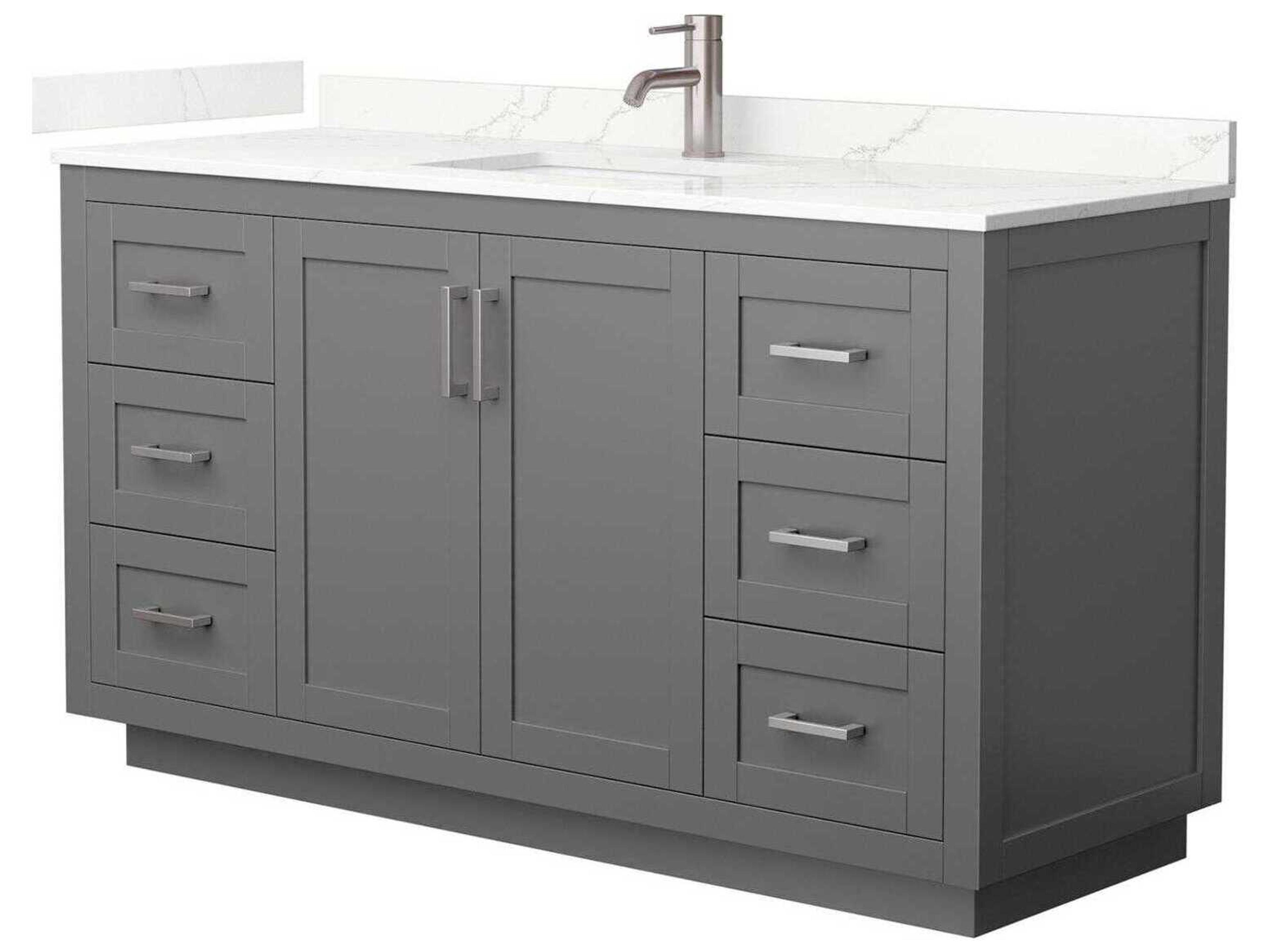Wyndham Collection Miranda 60" Dark Gray Vanity