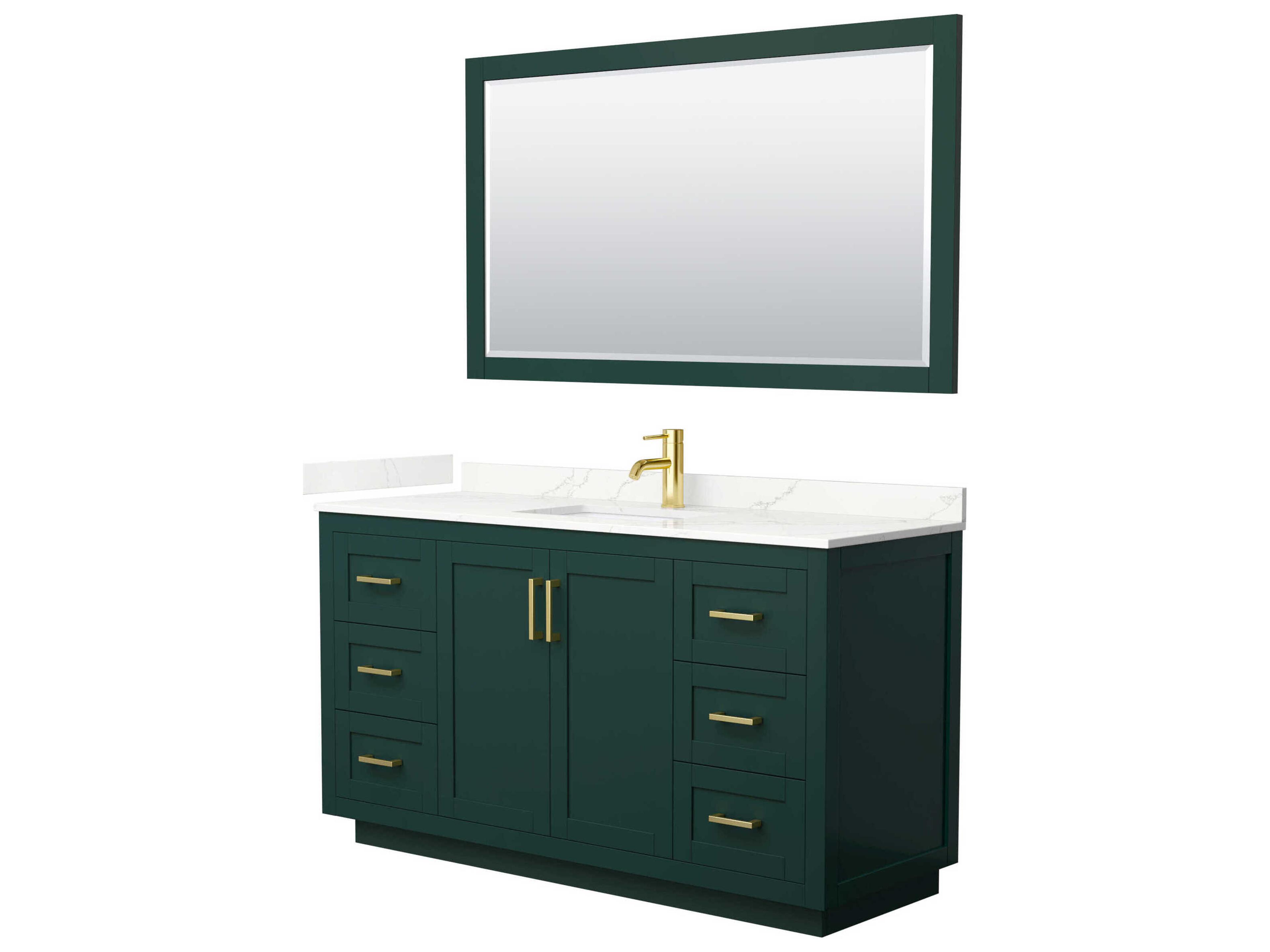 Miranda 60" Green Vanity with 58" Mirror