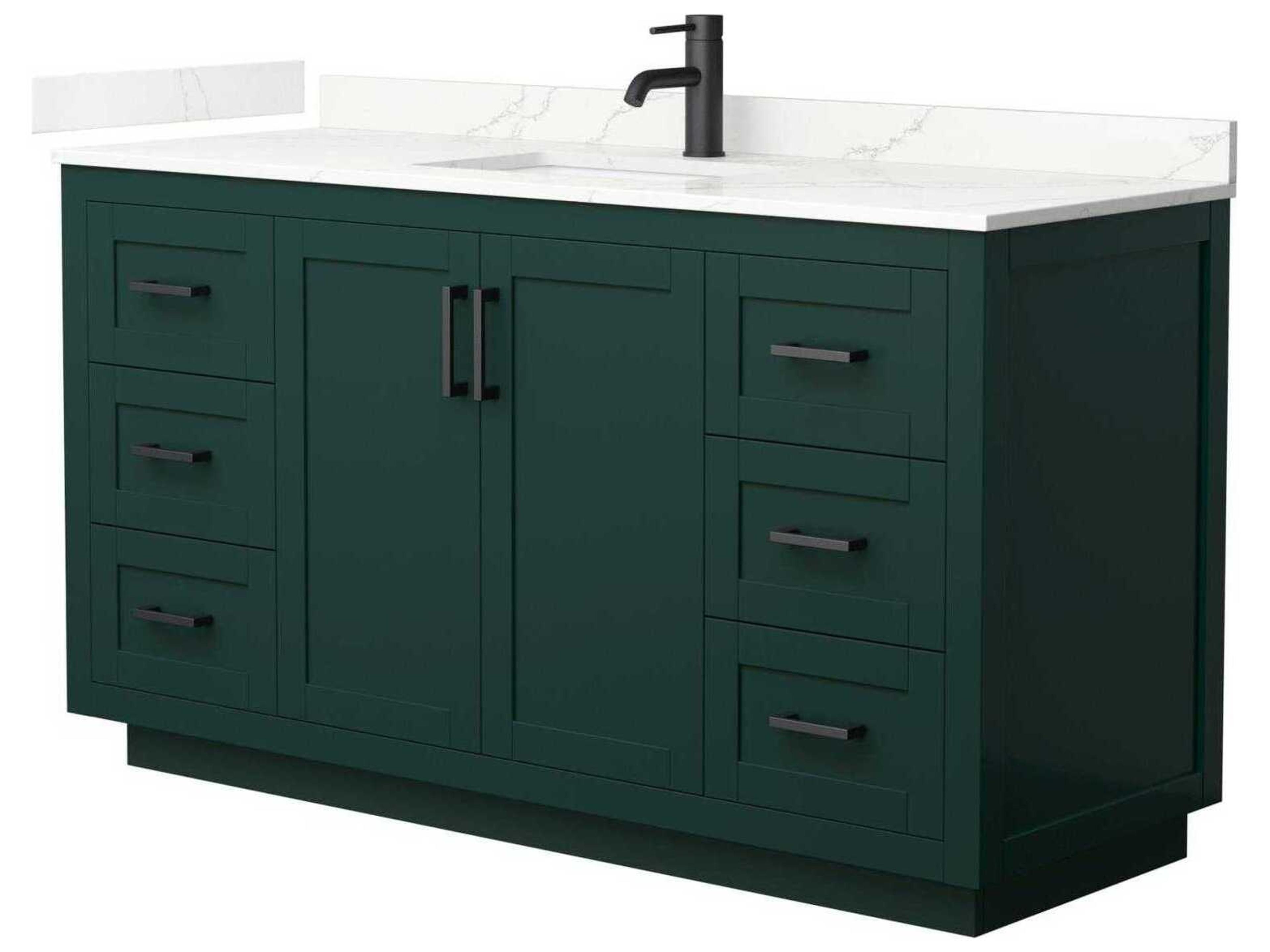 Wyndham Collection Miranda 60" Green Vanity