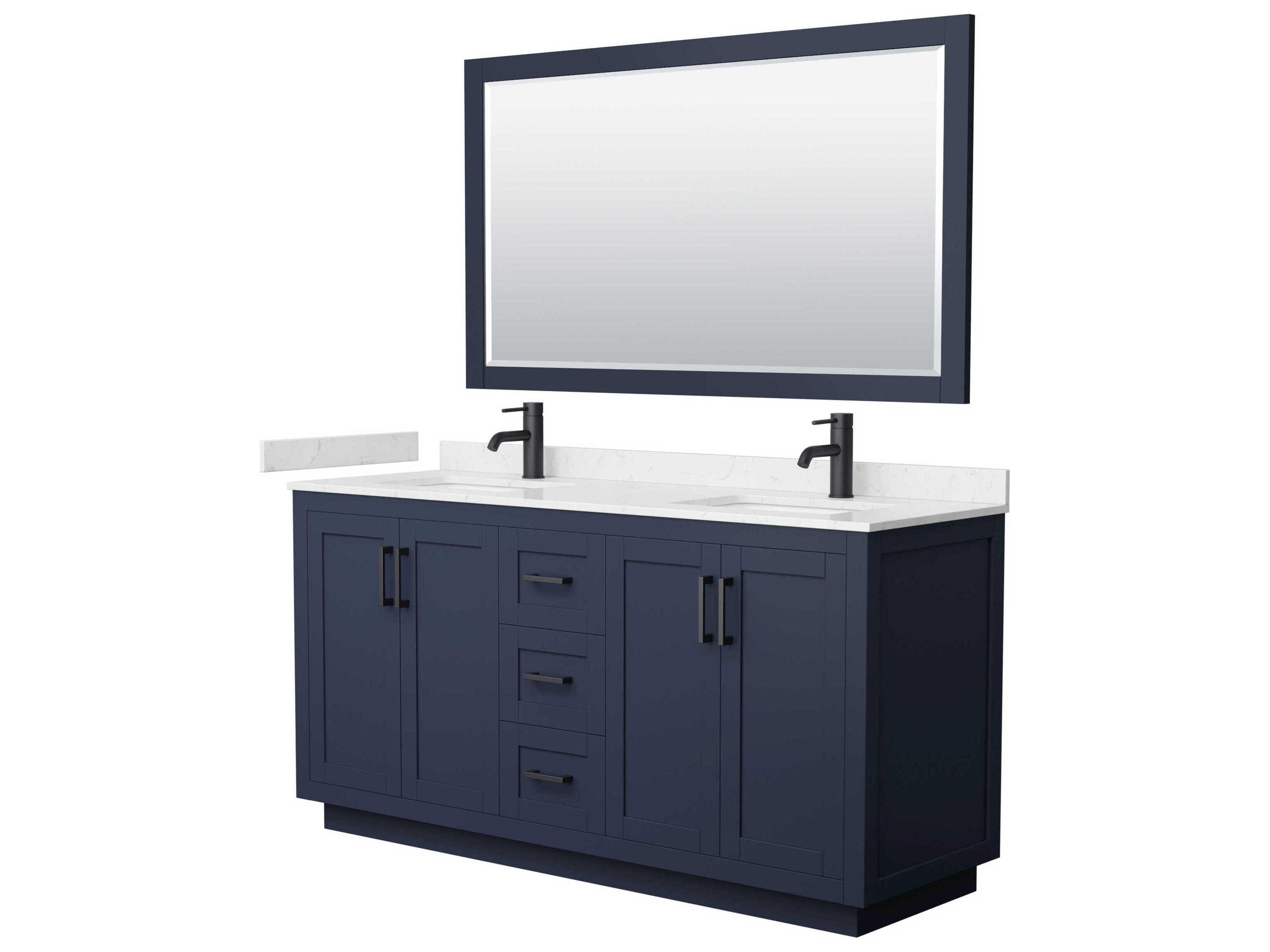 Miranda 66" Dark Blue Vanity with 58" Mirror