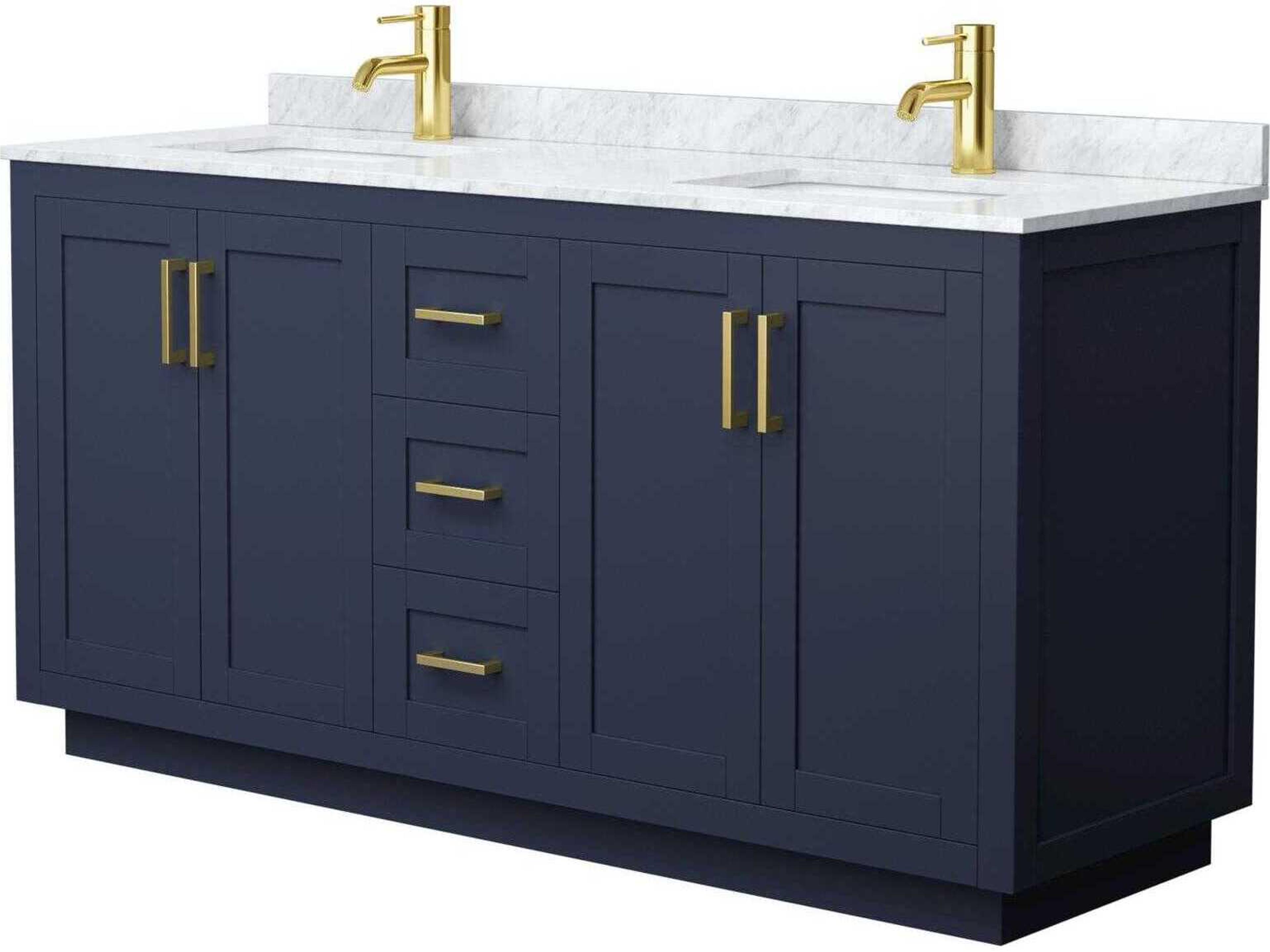 Wyndham Collection Miranda 66" Dark Blue Vanity