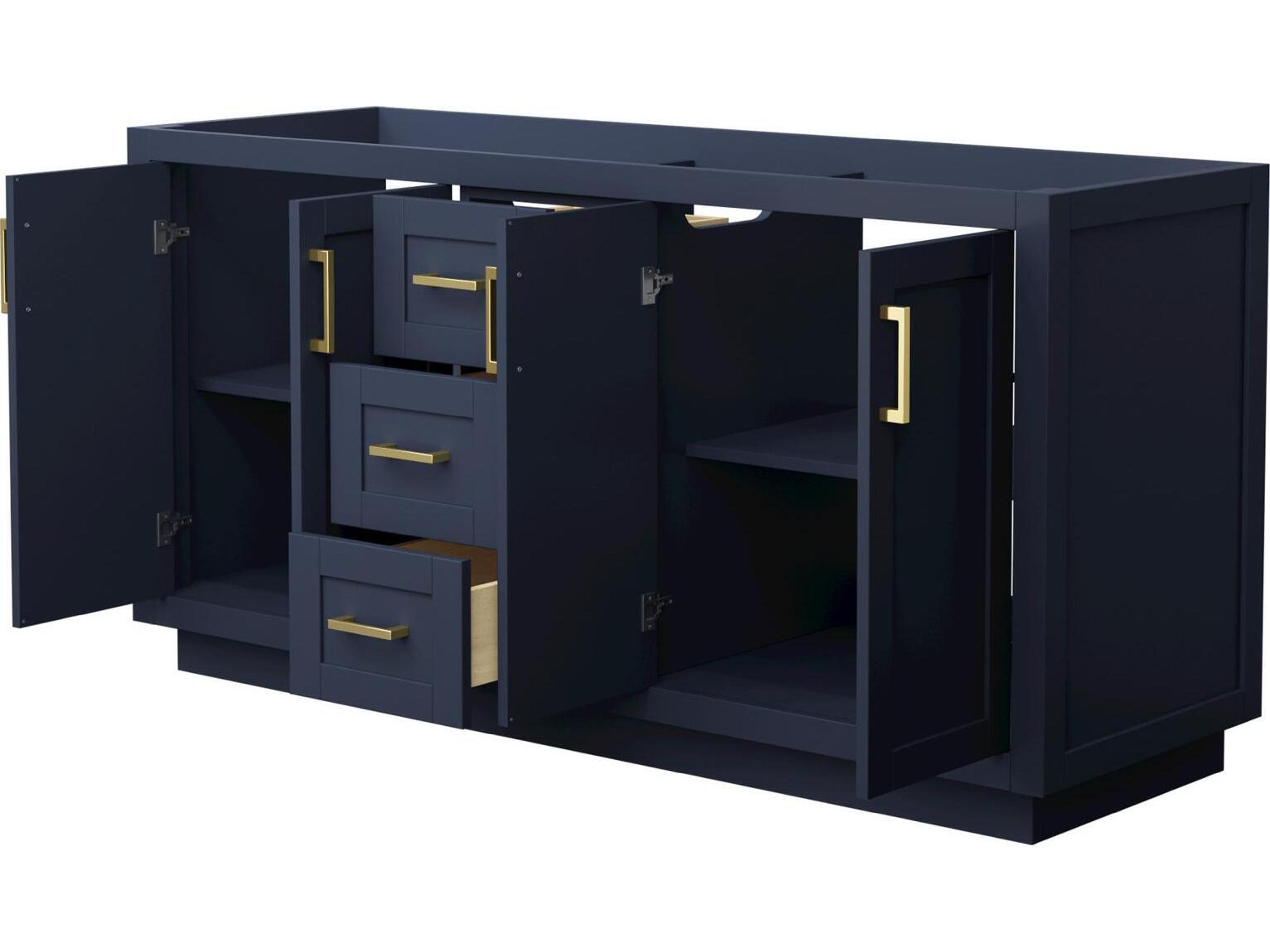 Wyndham Collection Miranda 65" Dark Blue Vanity