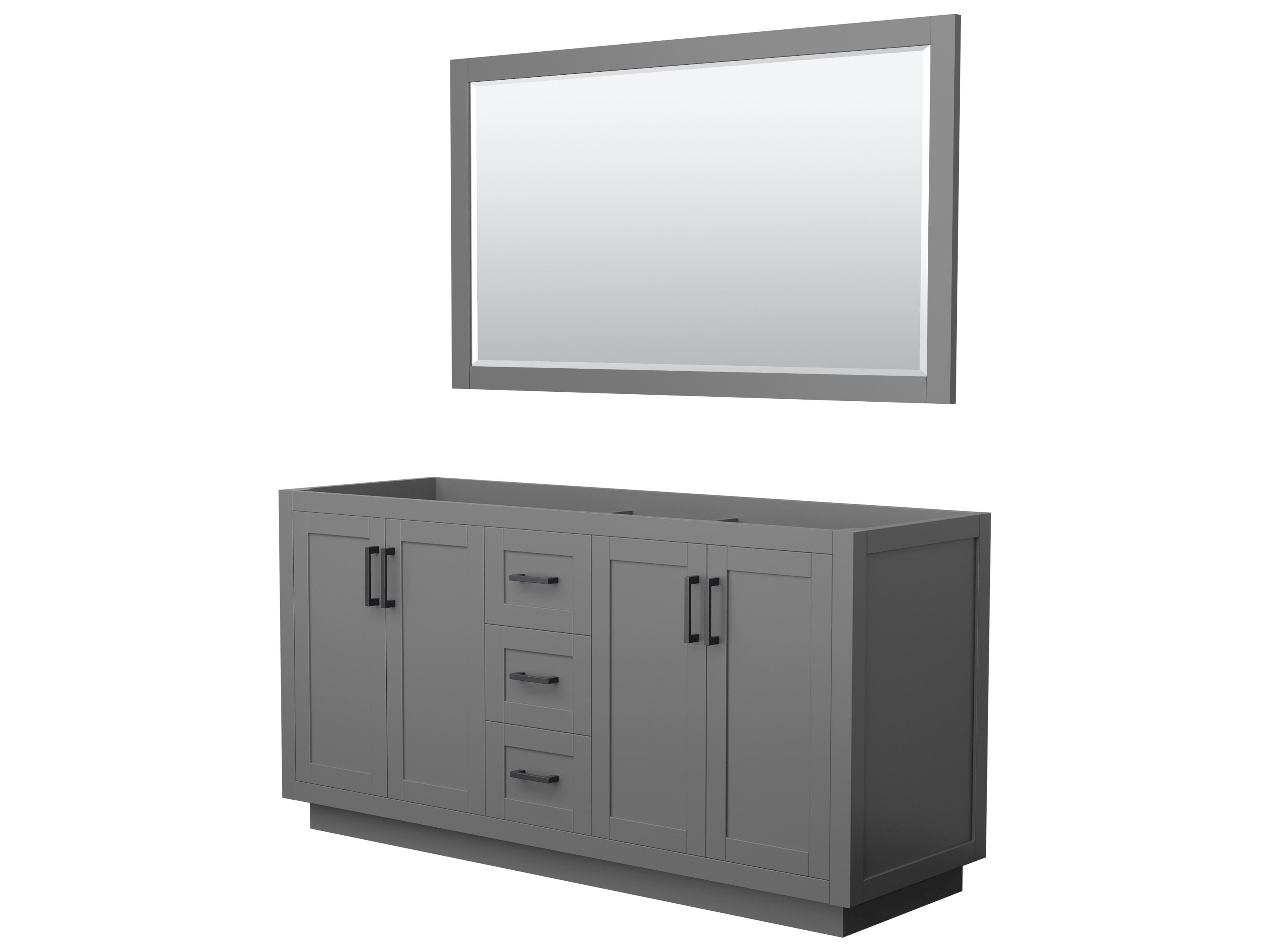 Miranda 65" Dark Gray Vanity with 58" Mirror