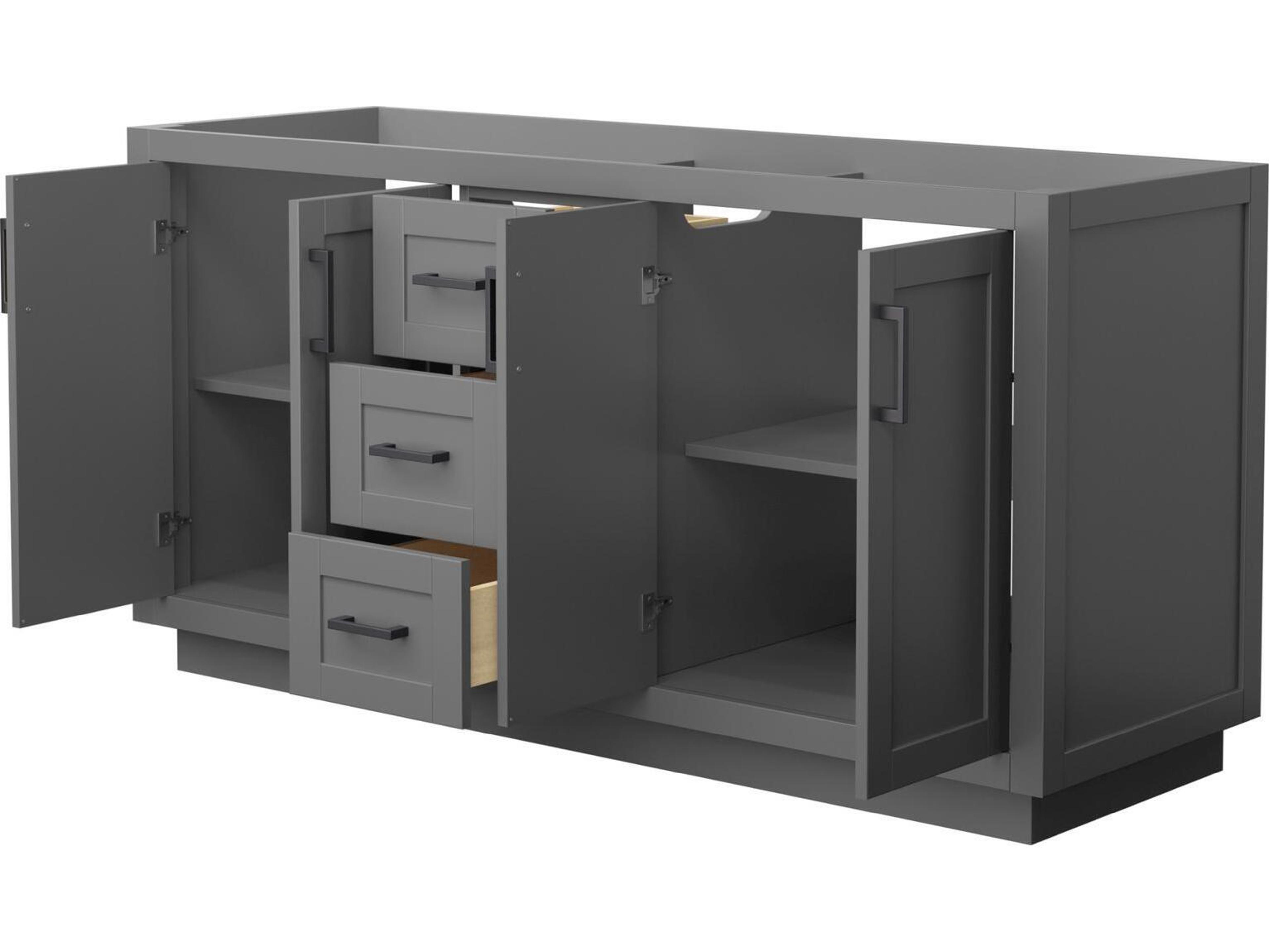 Wyndham Collection Miranda 65" Dark Gray Vanity