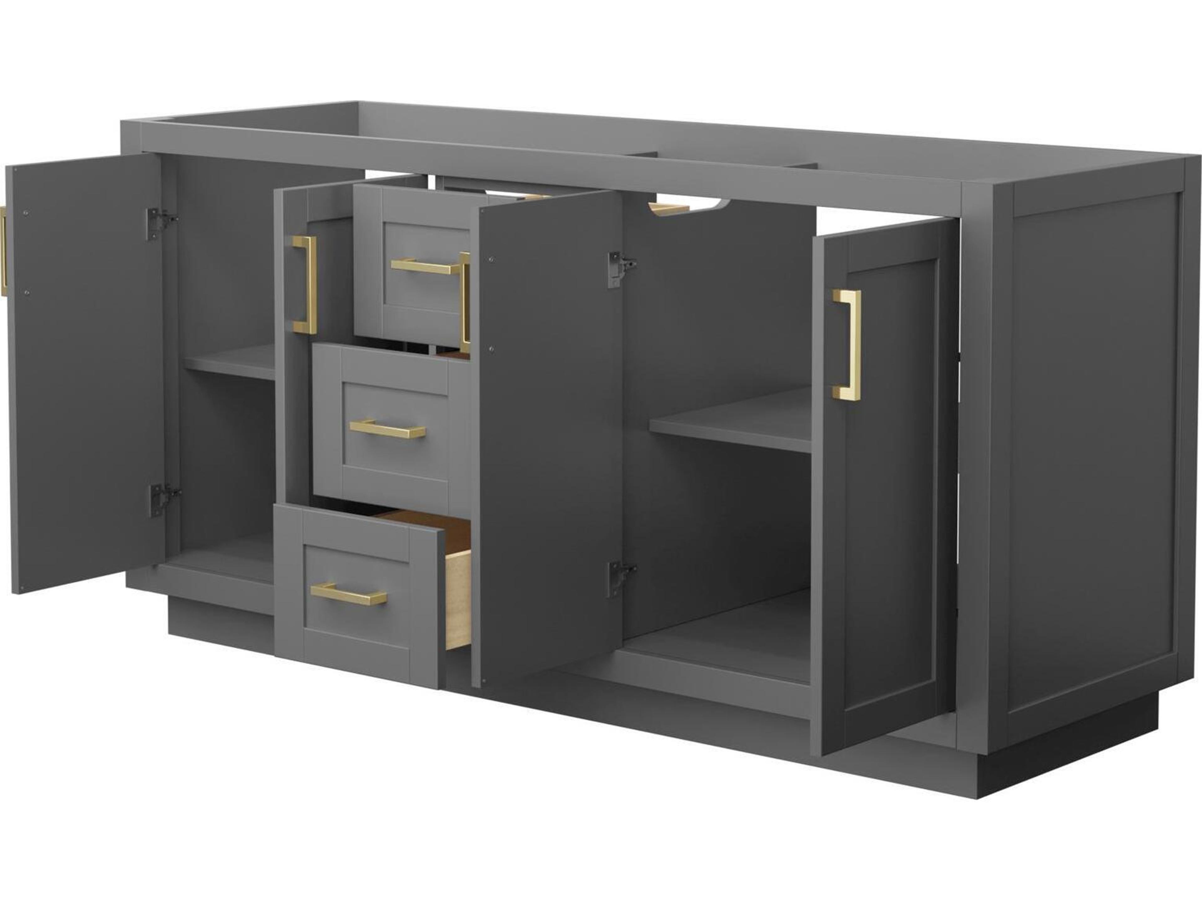 Wyndham Collection Miranda 65" Dark Gray Vanity