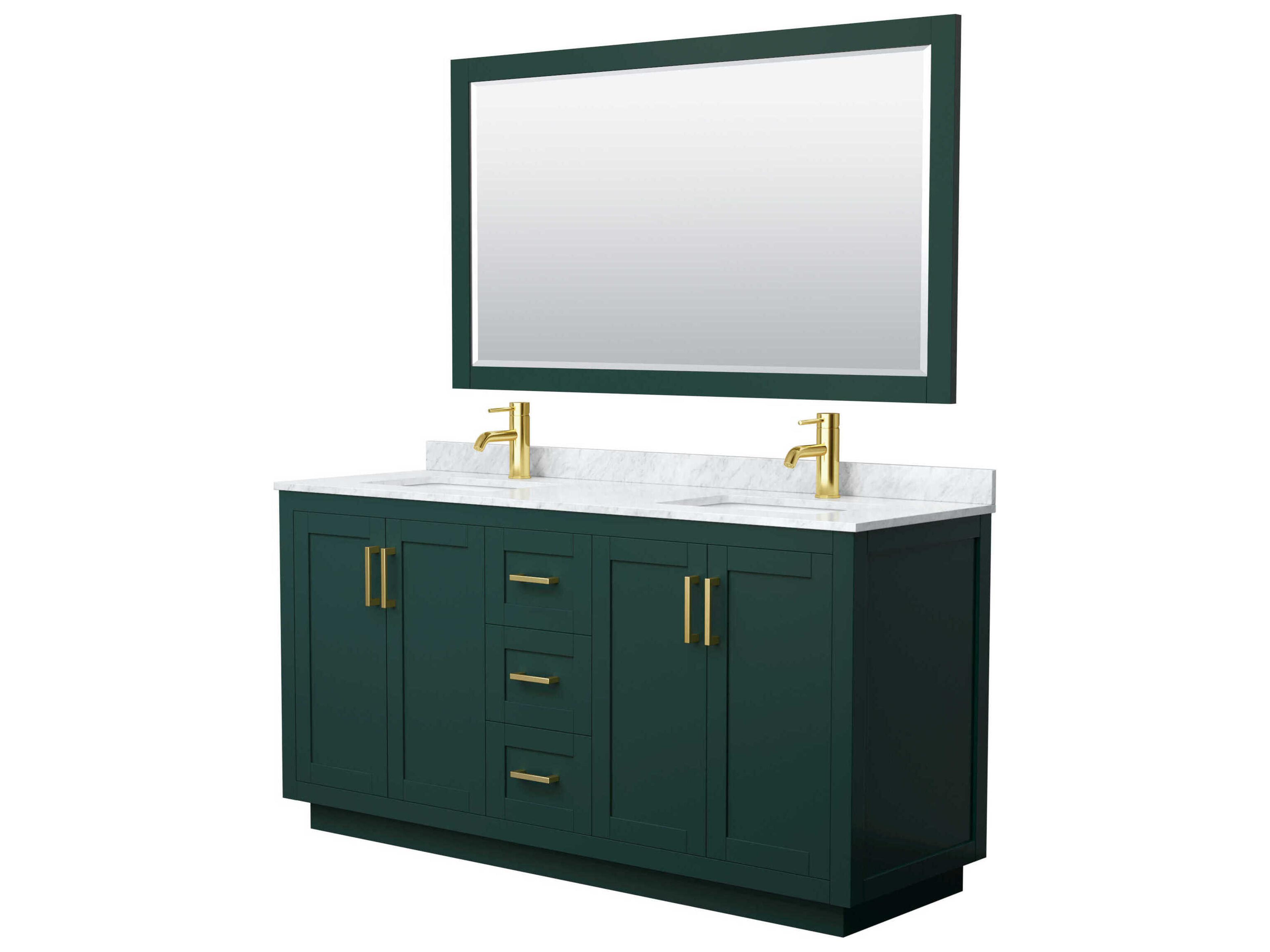 Wyndham Collection Miranda 66" Green Vanity with 58" Mirror