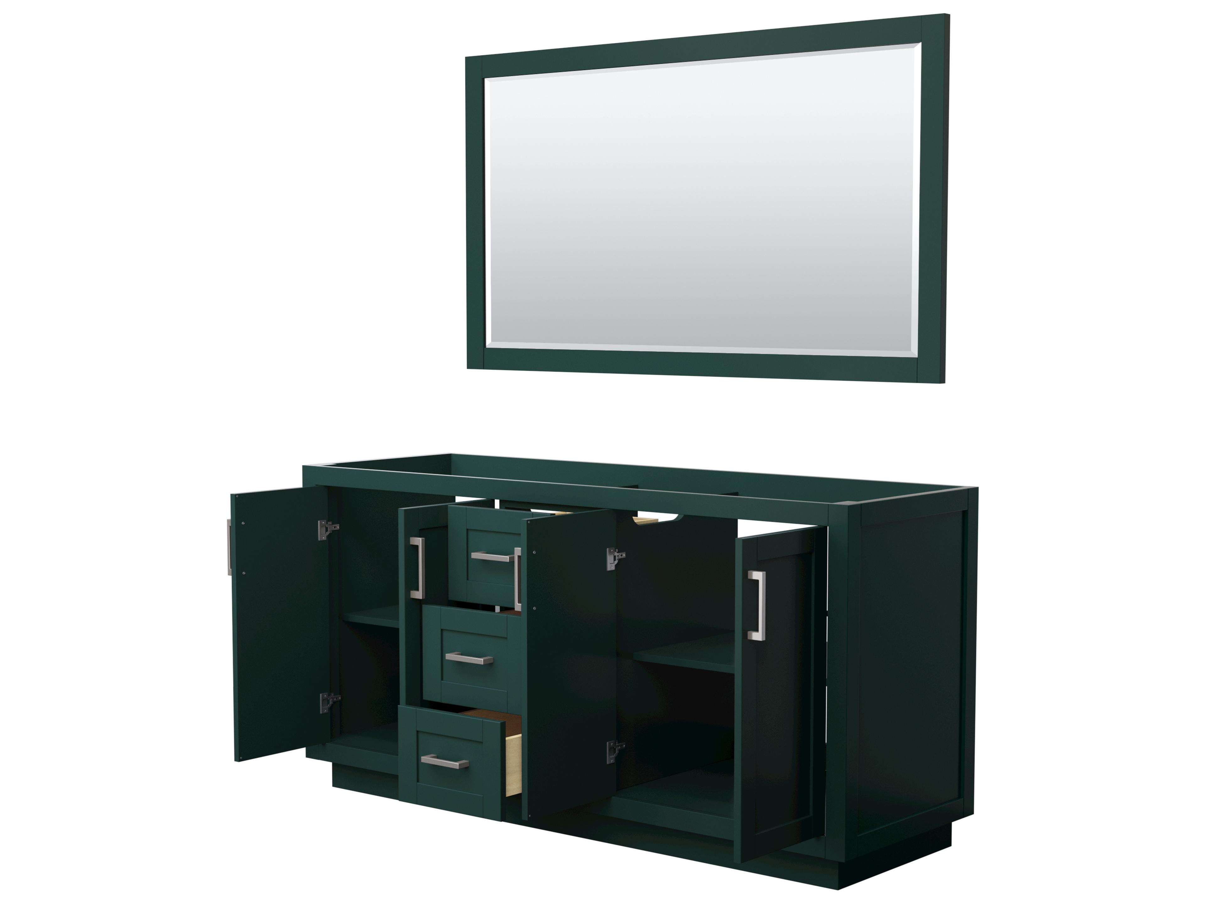 Wyndham Collection Miranda 65" Green Vanity with 58" Mirror