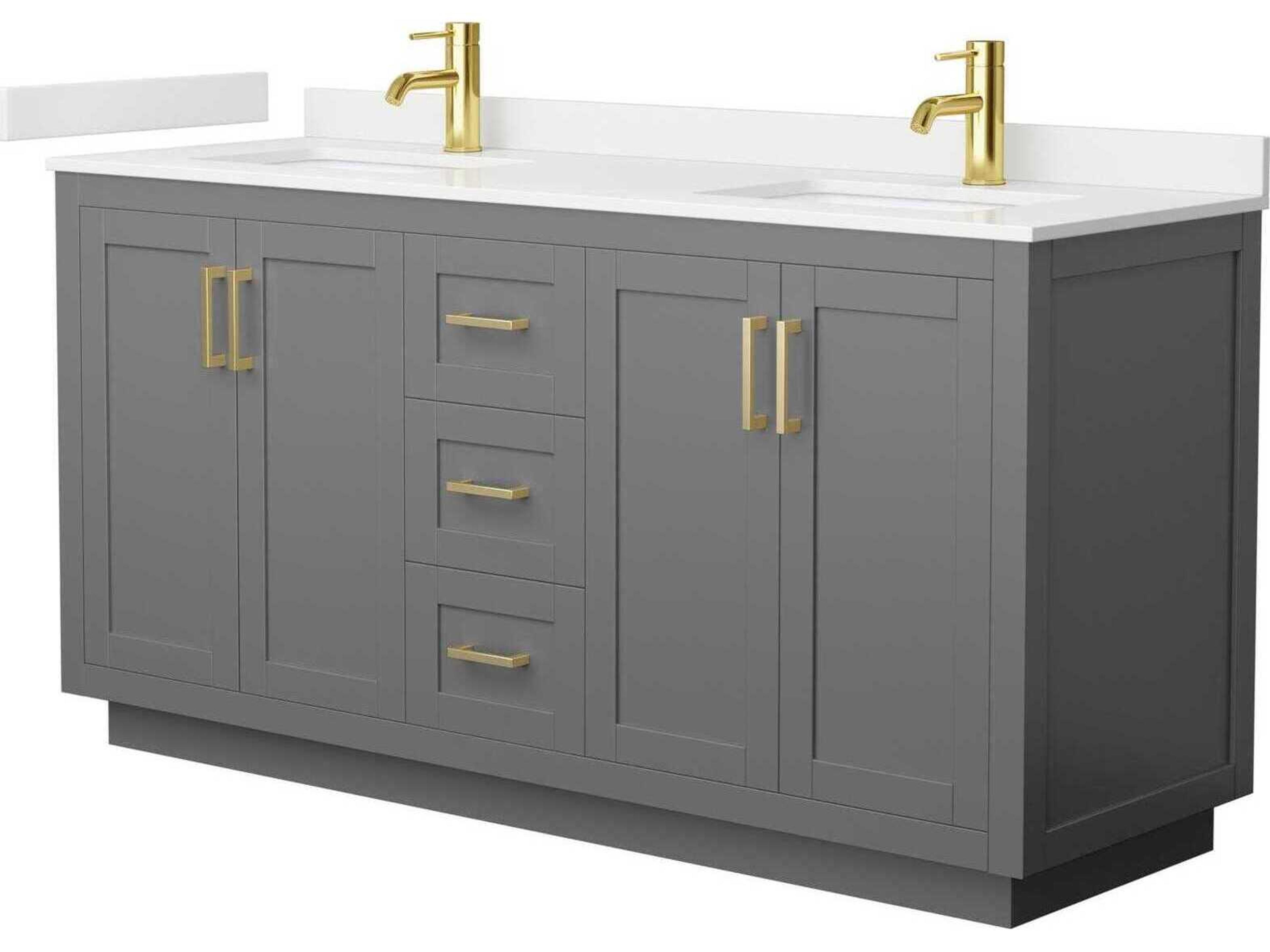 Wyndham Collection Miranda 66" Dark Gray Vanity