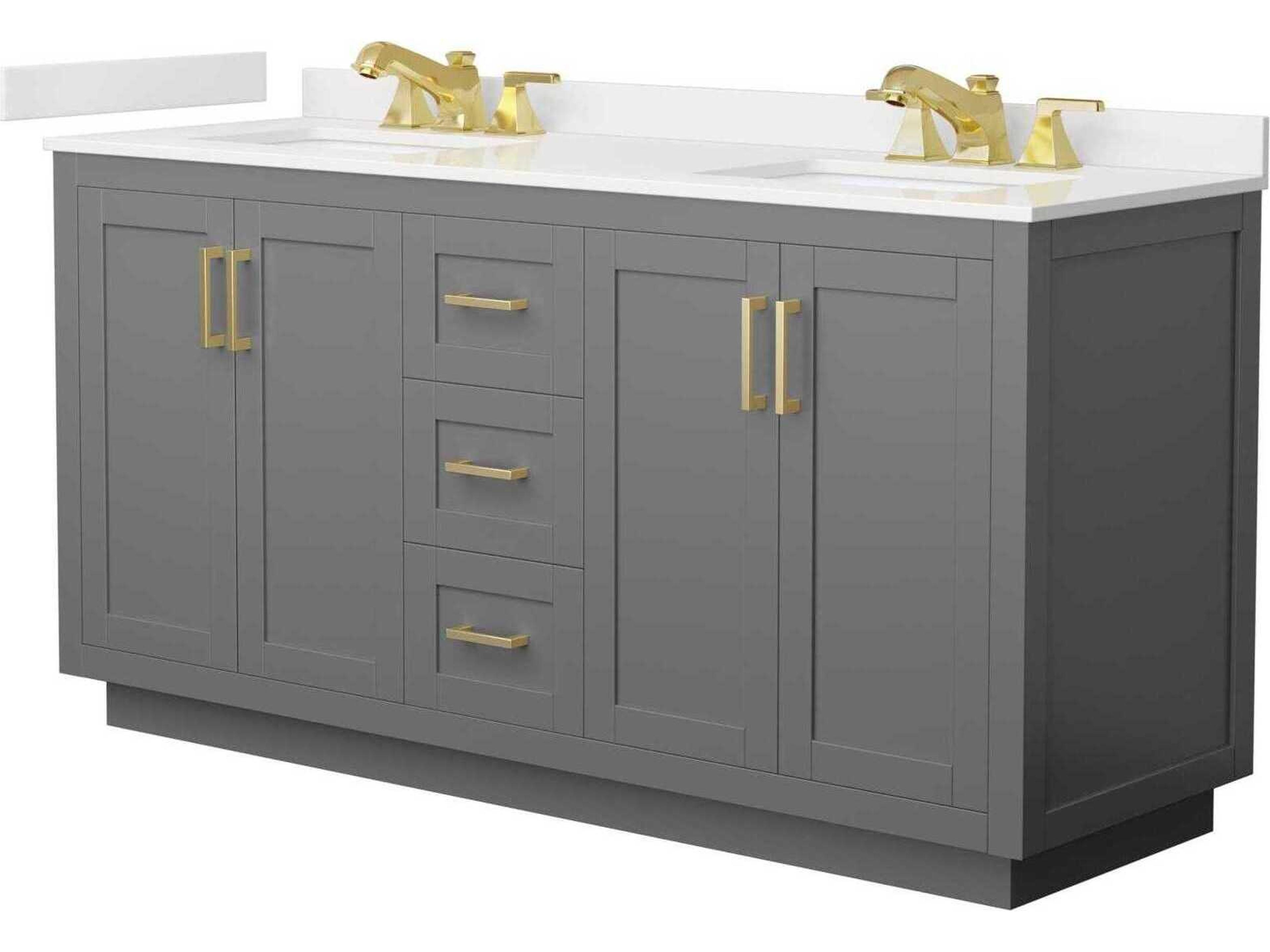 Wyndham Collection Miranda 66" Dark Gray Vanity