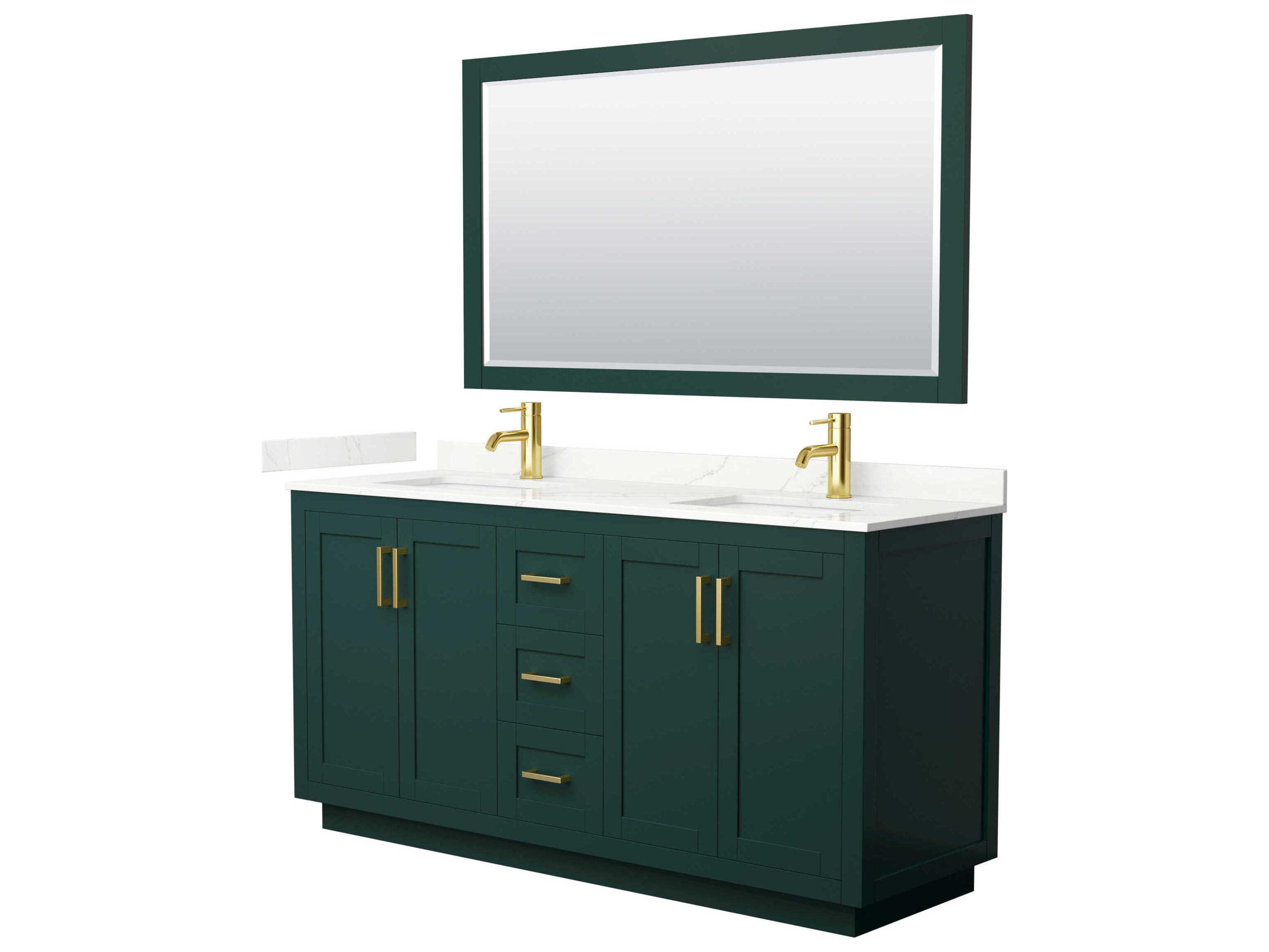 Miranda 66" Green Vanity with 58" Mirror