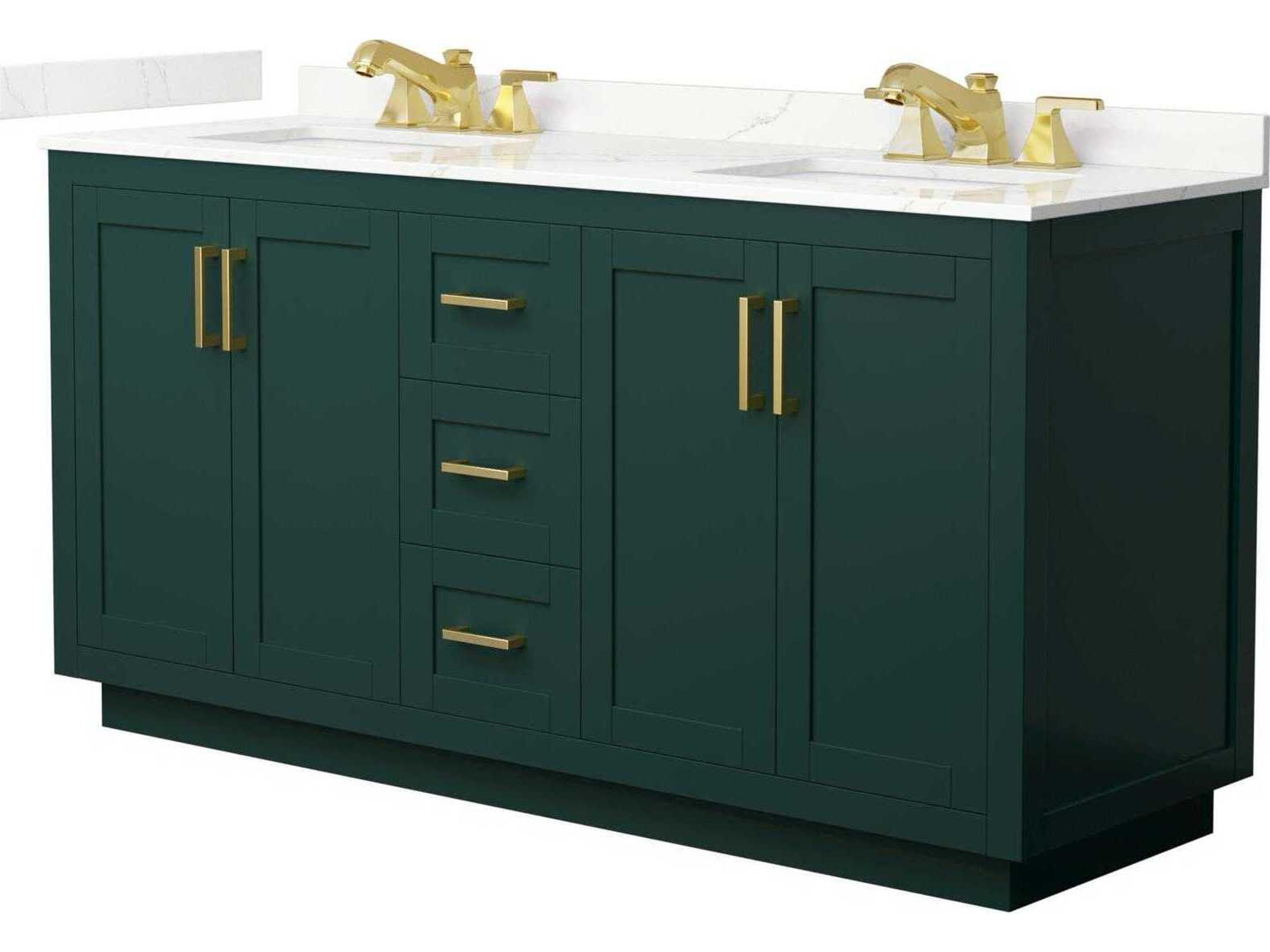 Wyndham Collection Miranda 66" Green Vanity