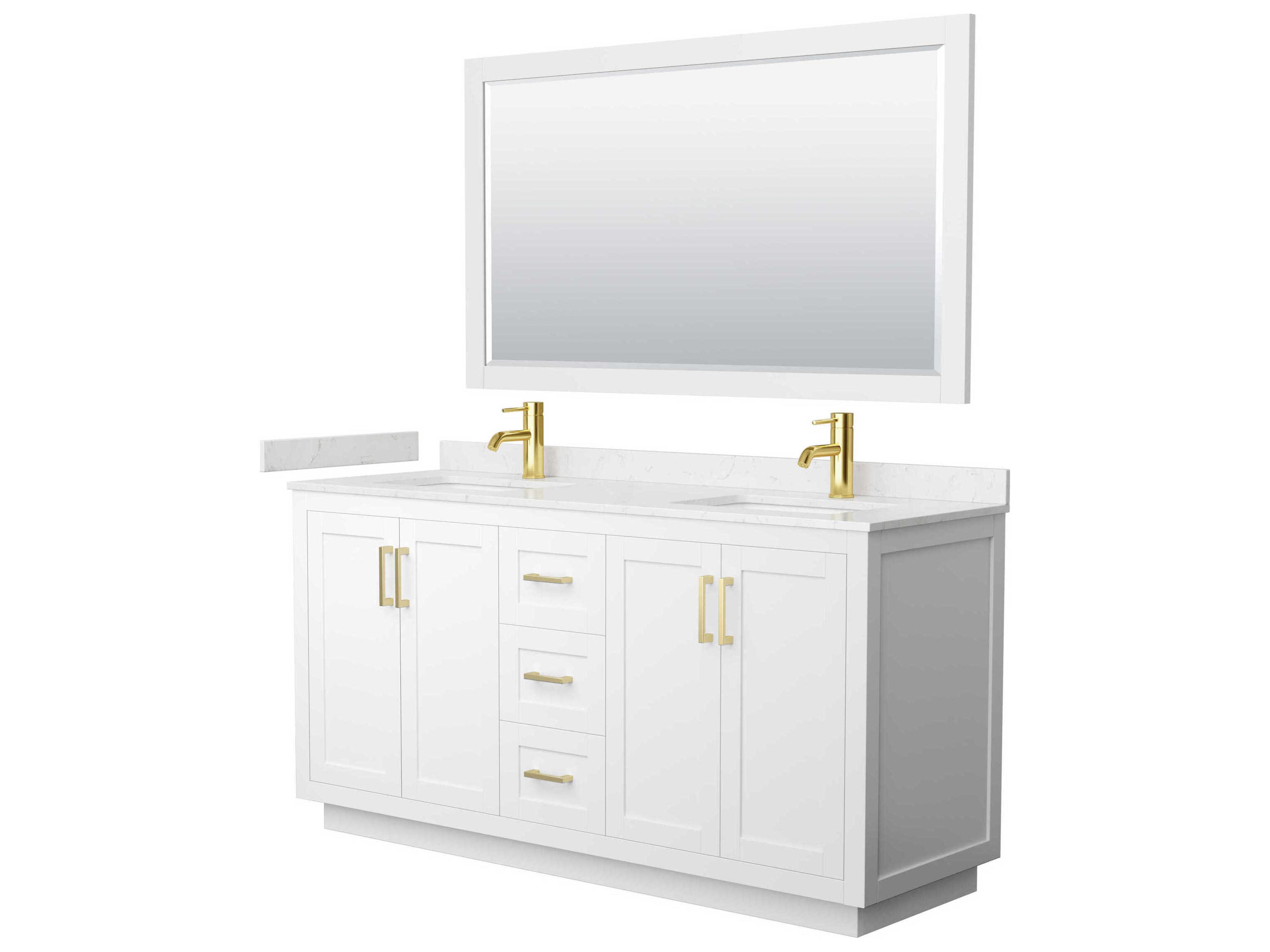 Wyndham Collection Miranda 66" White Vanity with 58" Mirror