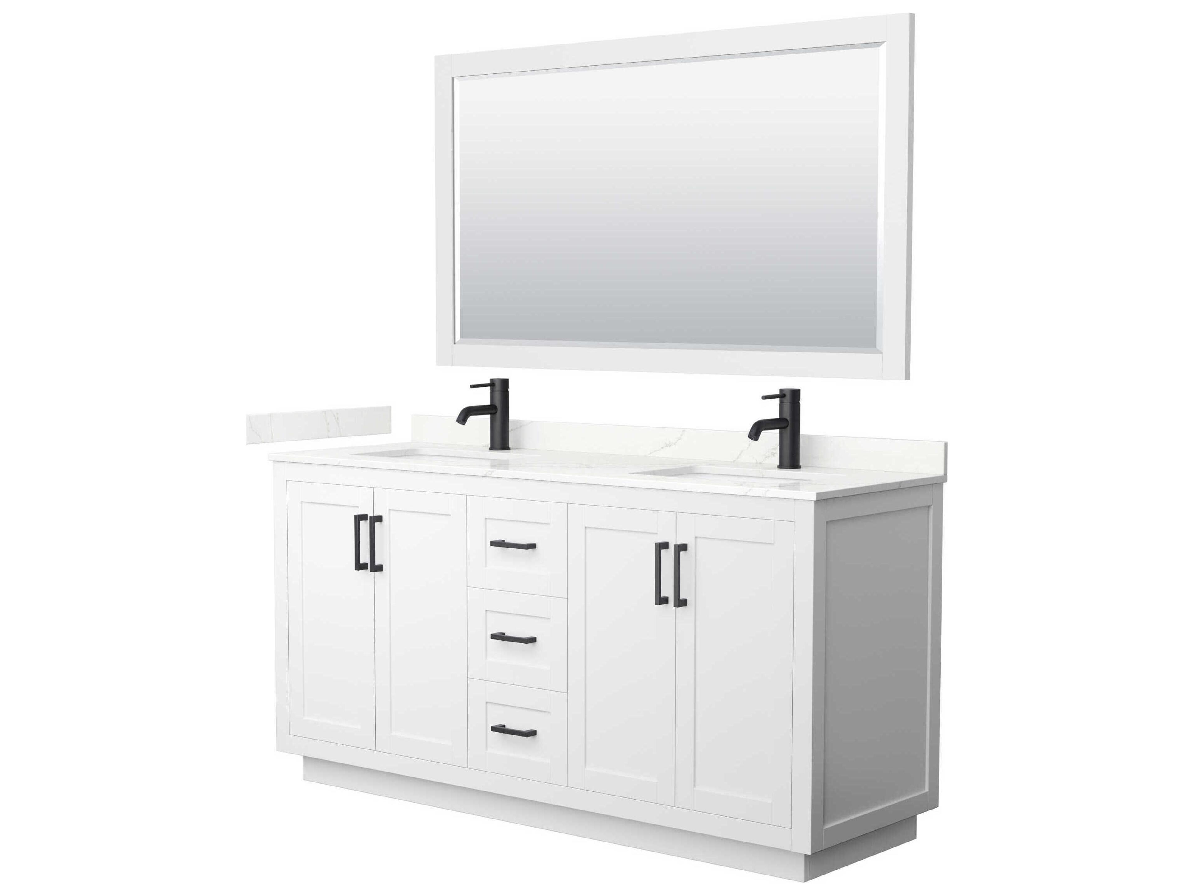 Miranda 66" White Vanity with 58" Mirror