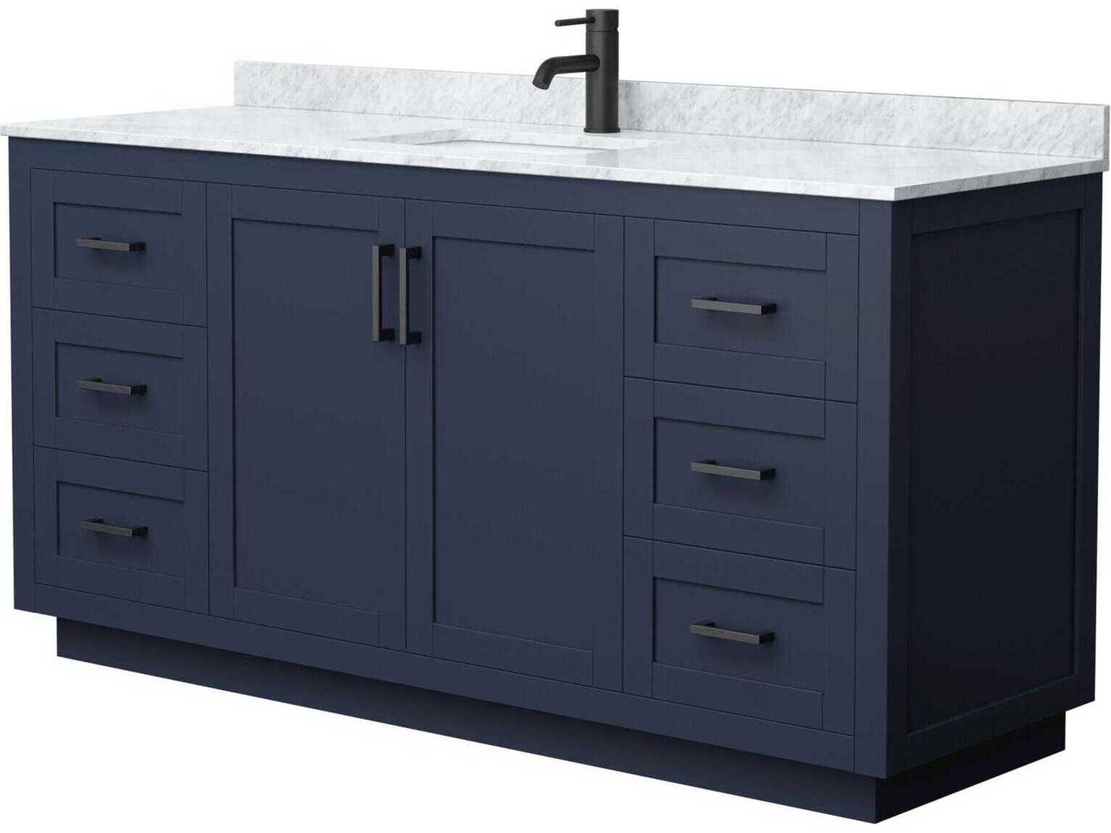 Wyndham Collection Miranda 66" Dark Blue Vanity