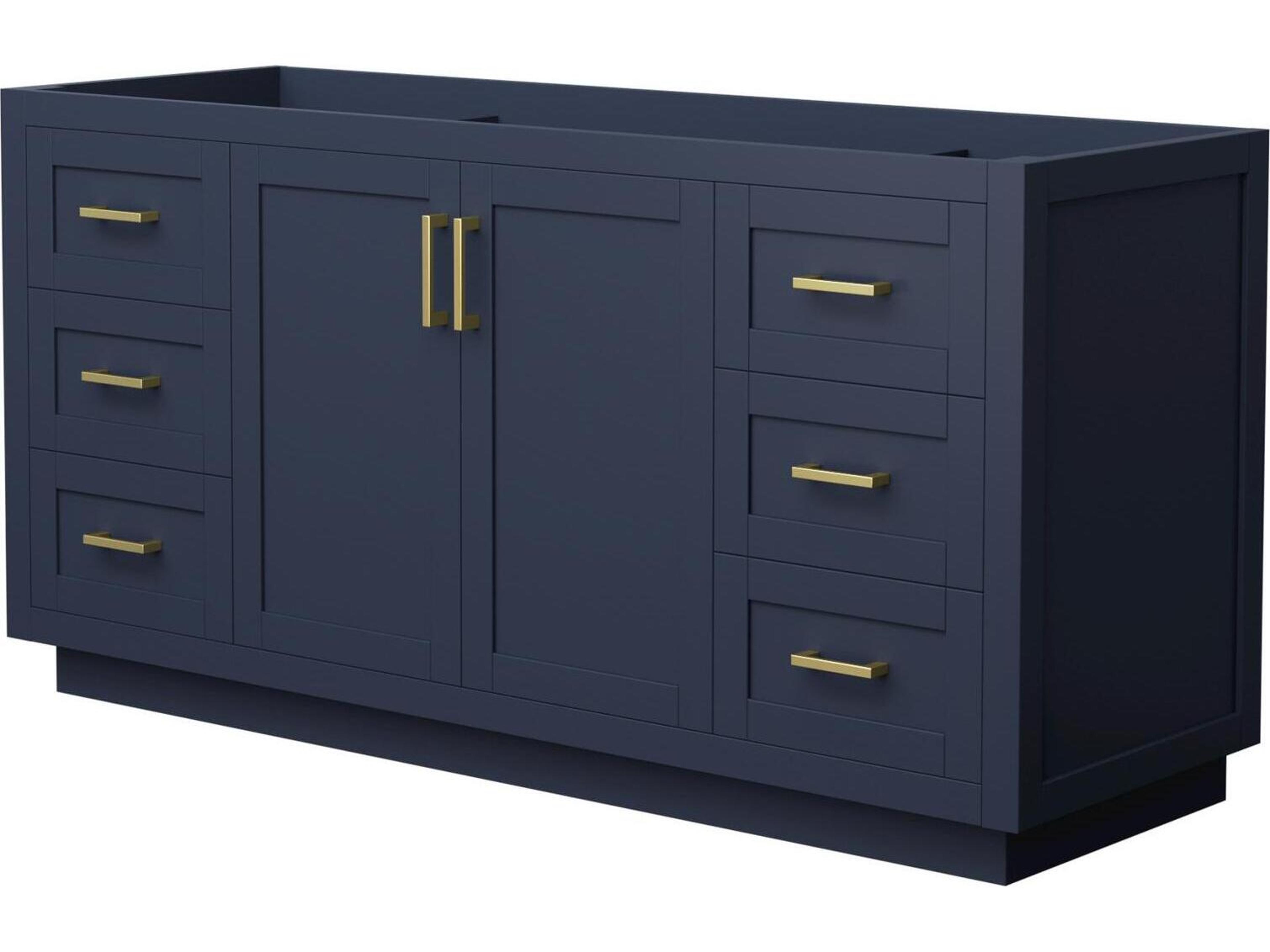 Wyndham Collection Miranda 65" Dark Blue Vanity