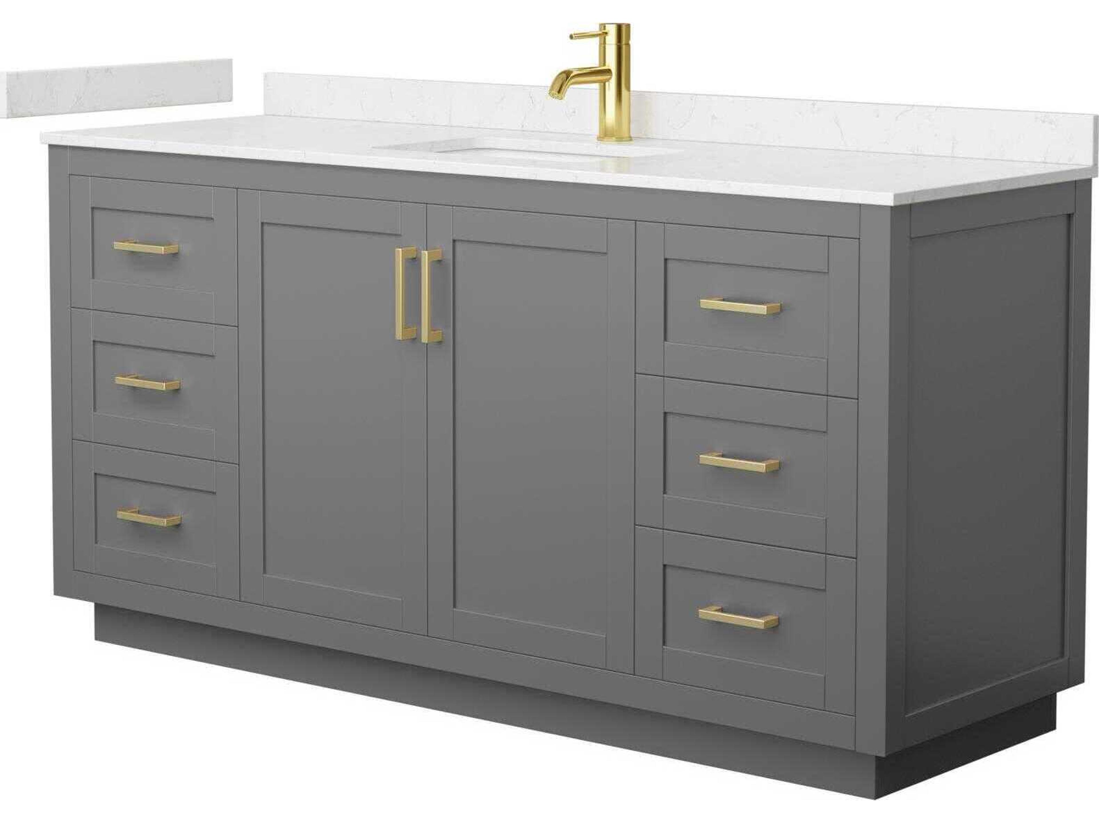 Wyndham Collection Miranda 66" Dark Gray Vanity