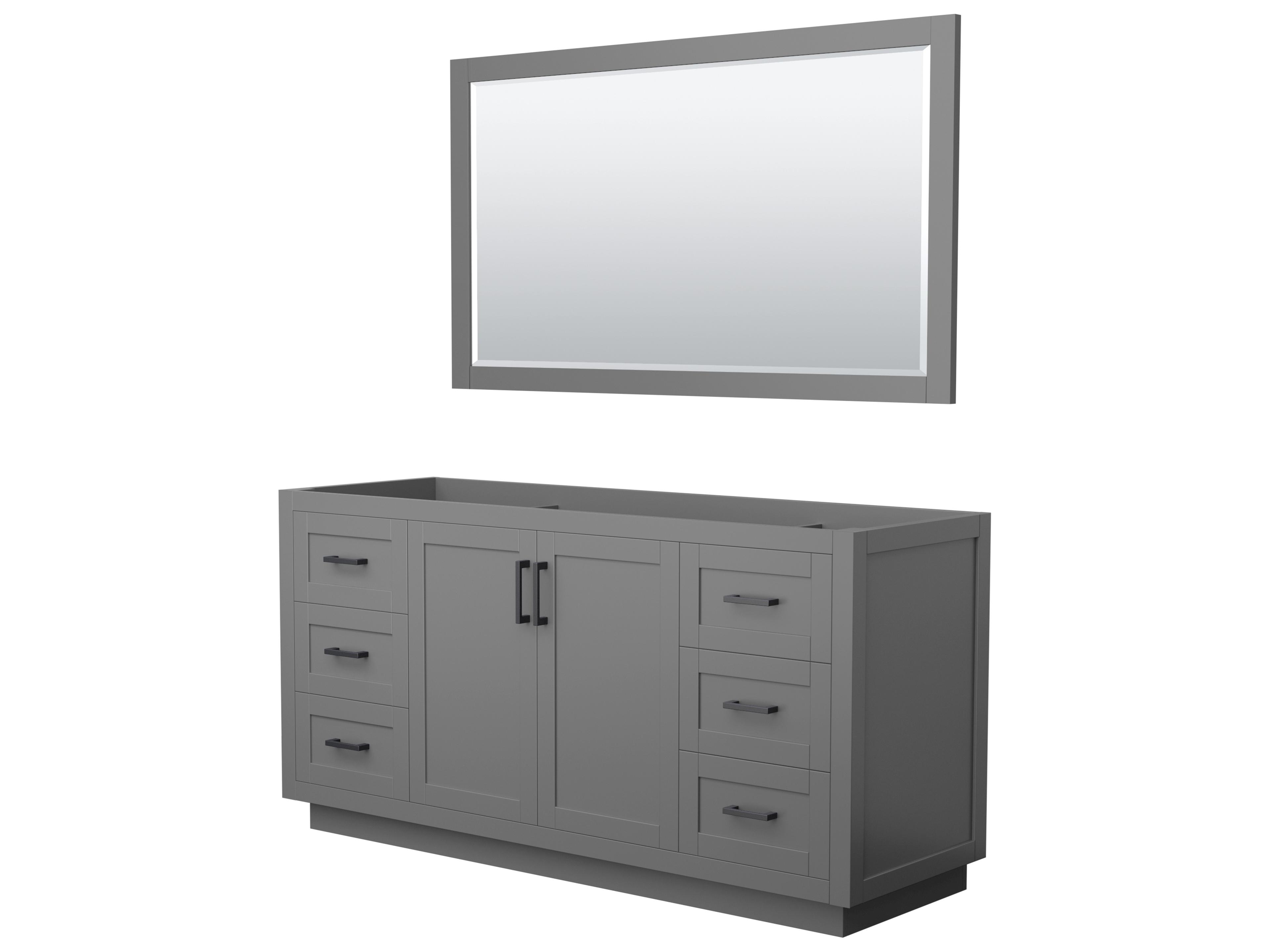Miranda 65" Dark Gray Vanity with 58" Mirror