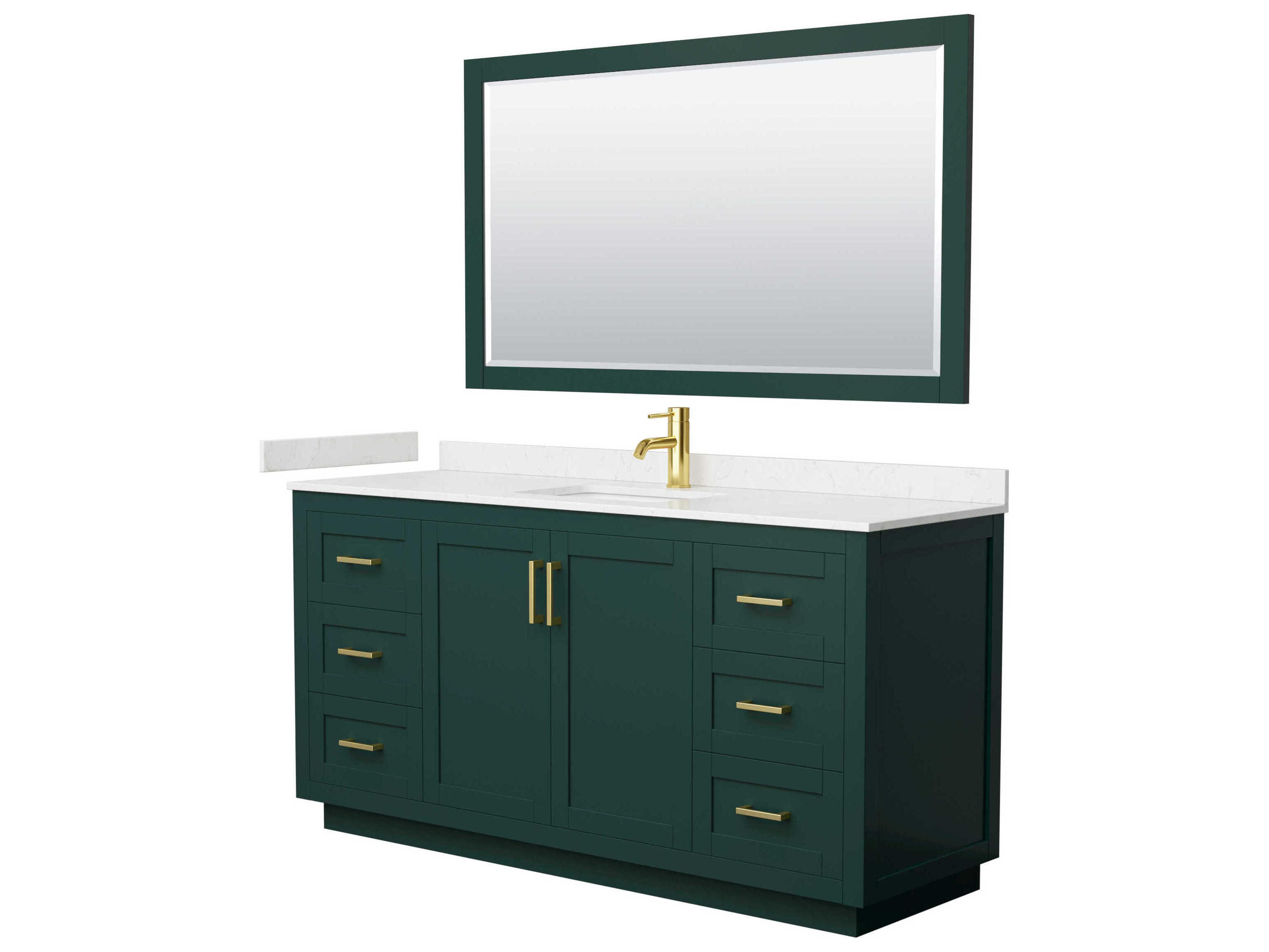 Miranda 66" Green Vanity with 58" Mirror