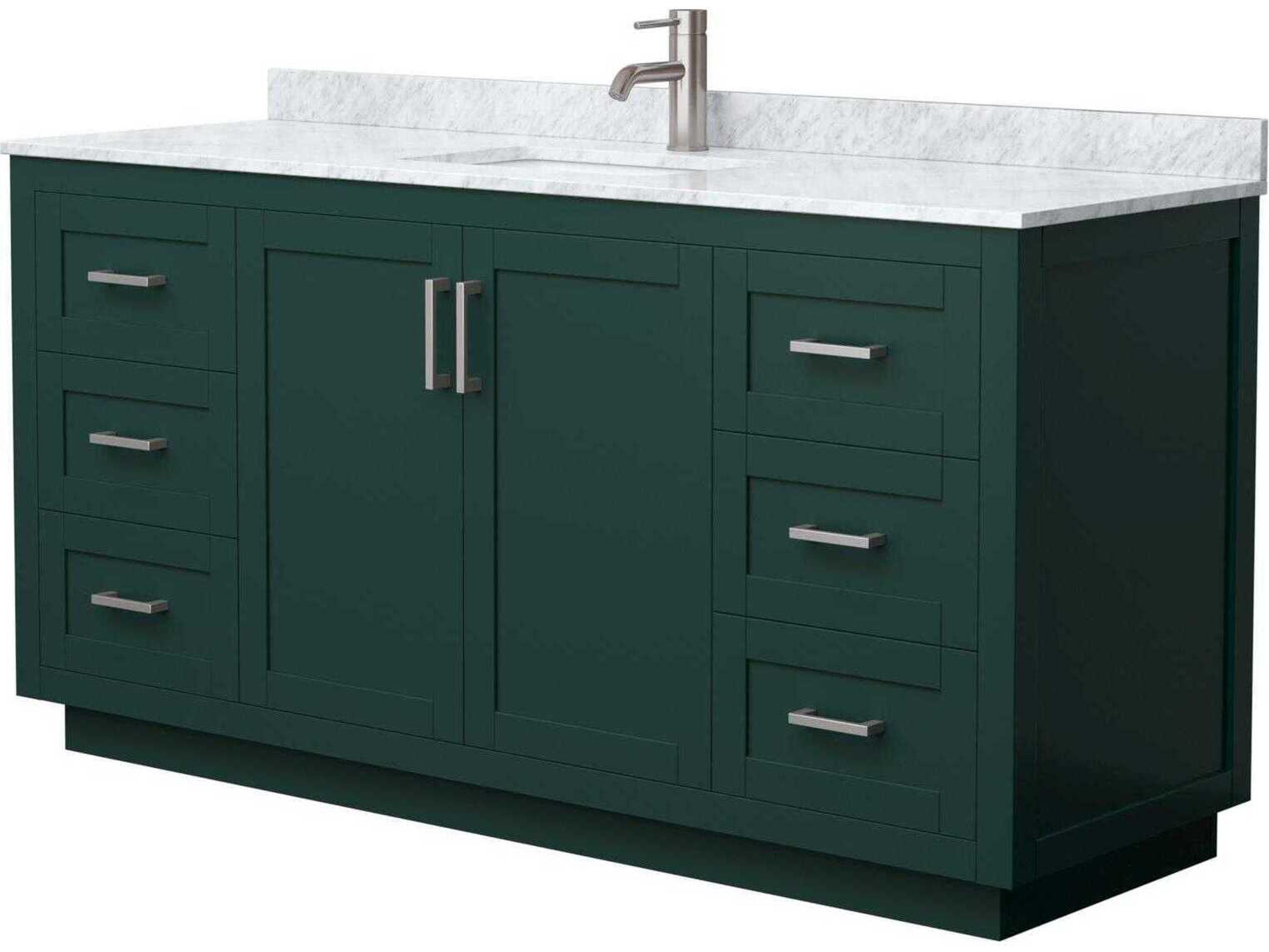 Wyndham Collection Miranda 66" Green Vanity