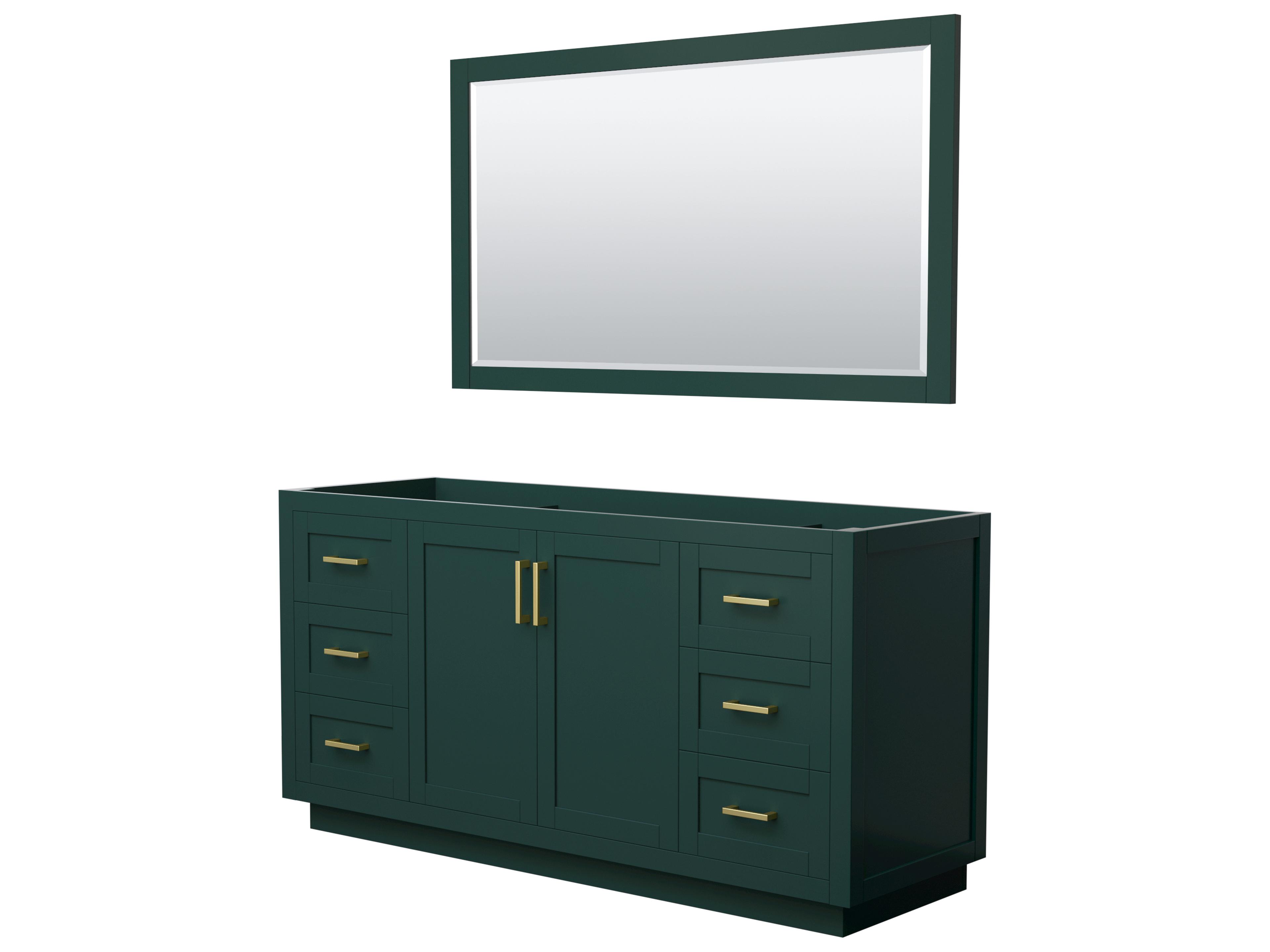 Miranda 65" Green Vanity with 58" Mirror