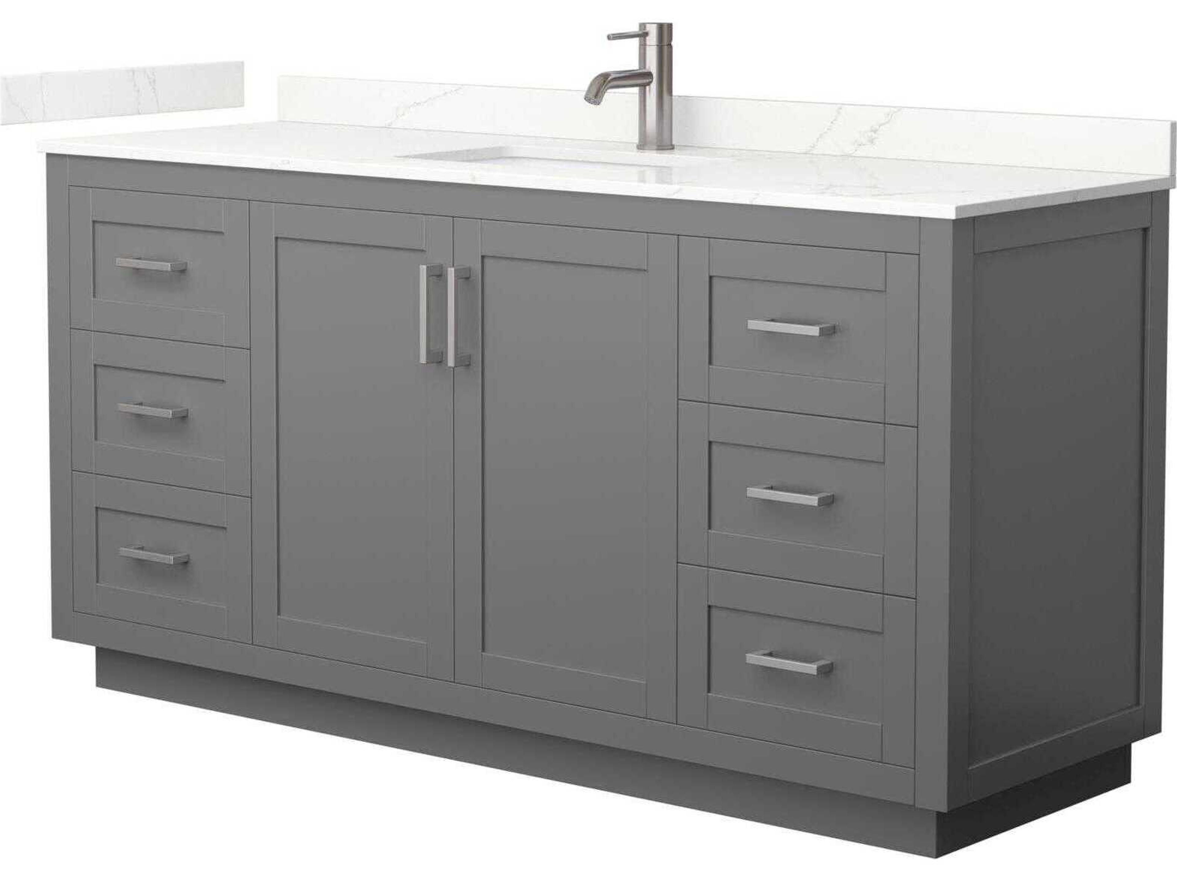 Wyndham Collection Miranda 66" Dark Gray Vanity