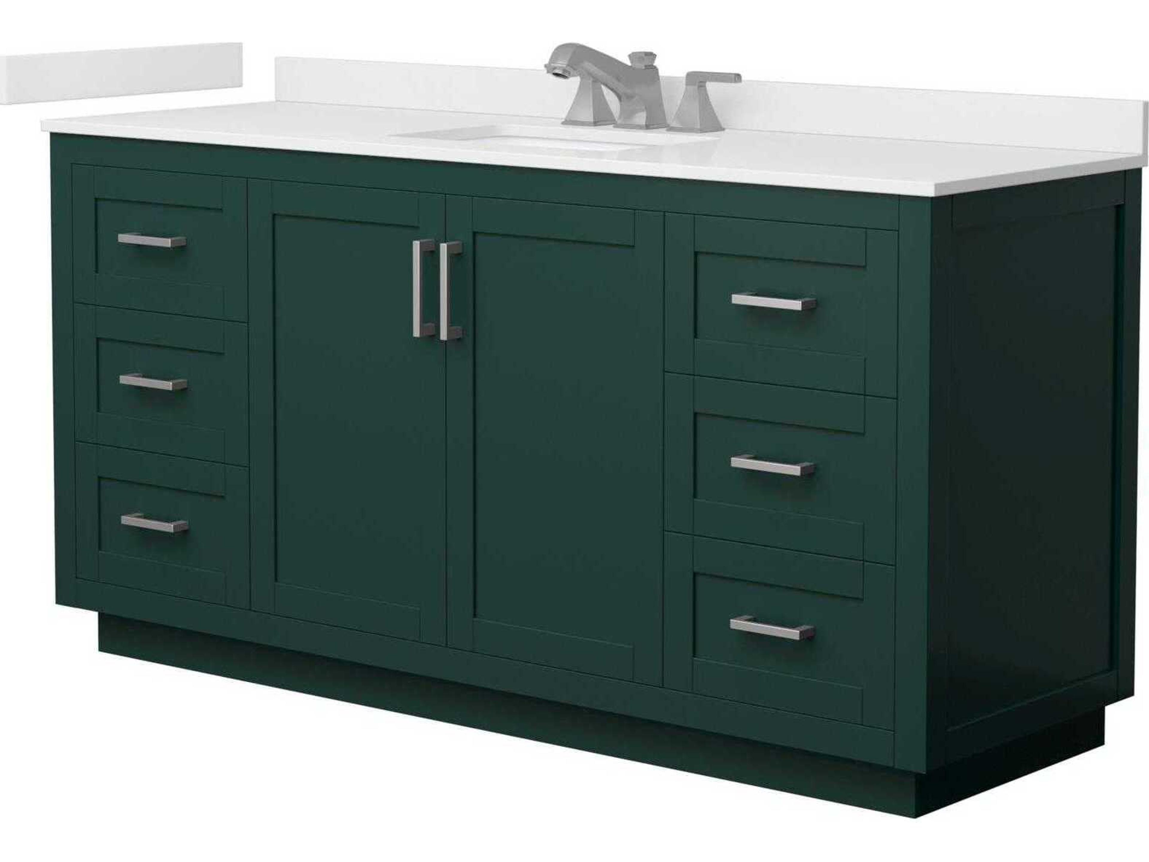 Wyndham Collection Miranda 66" Green Vanity
