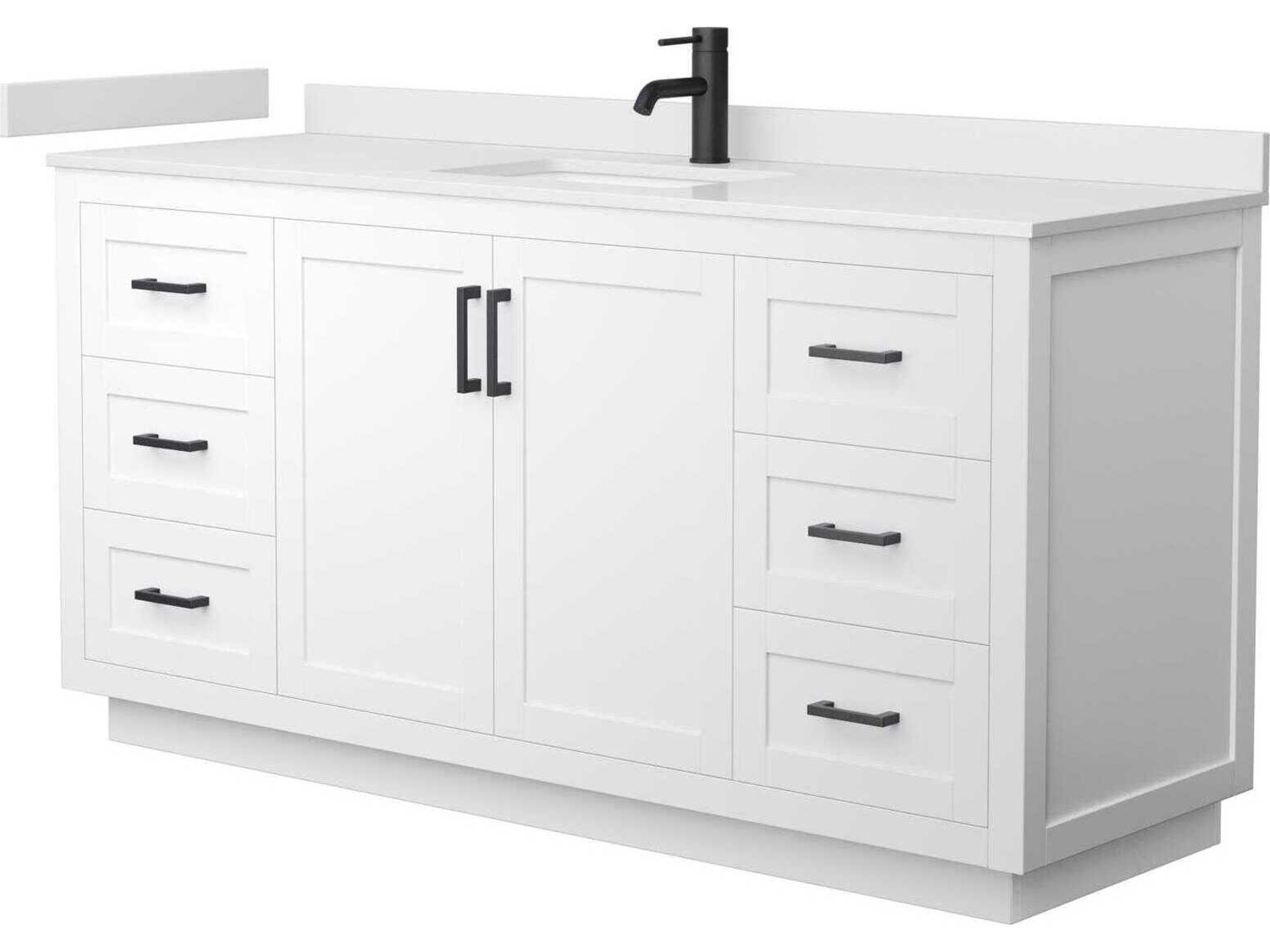 Wyndham Collection Miranda 66" White Vanity