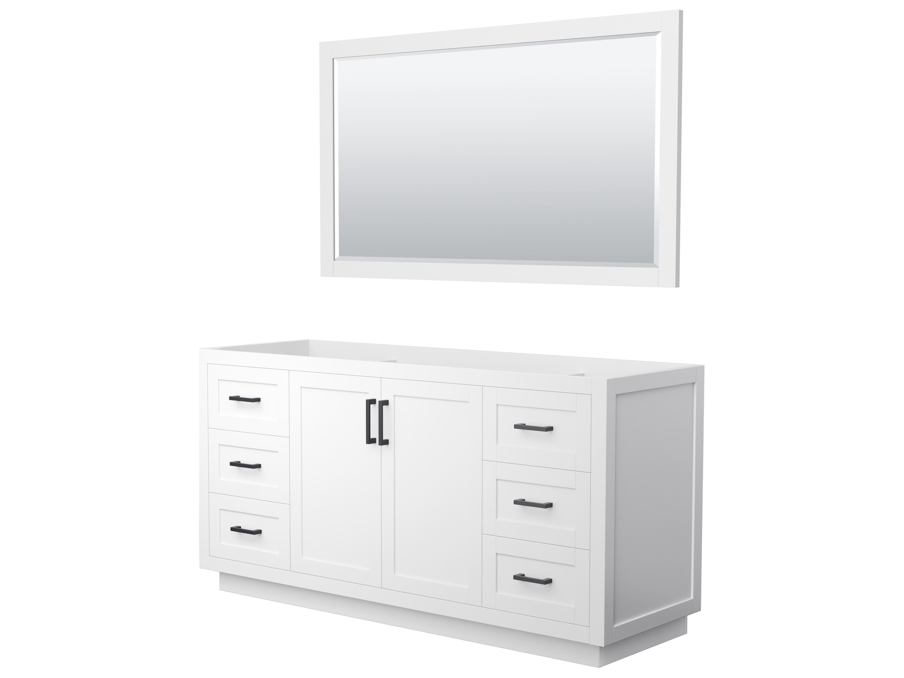 Miranda 65" White Vanity with 58" Mirror