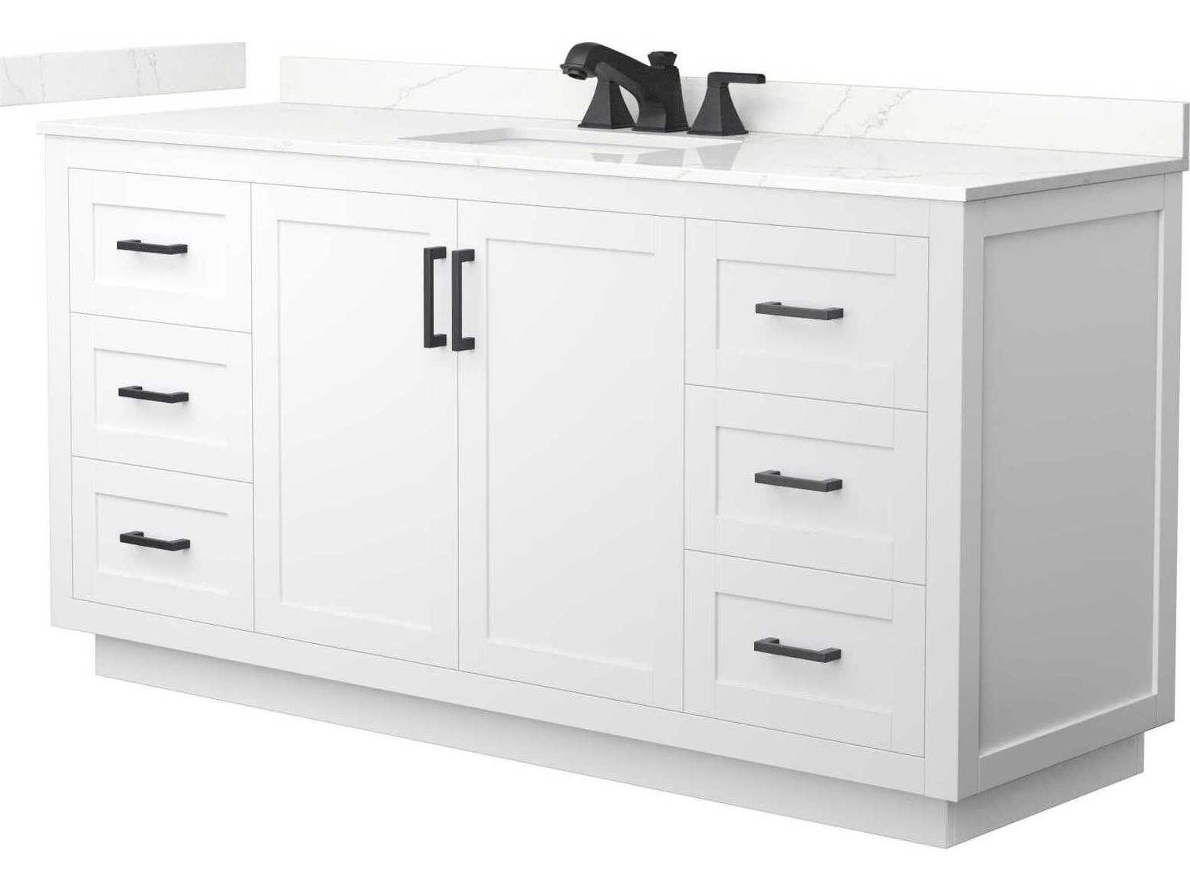 Wyndham Collection Miranda 66" White Vanity