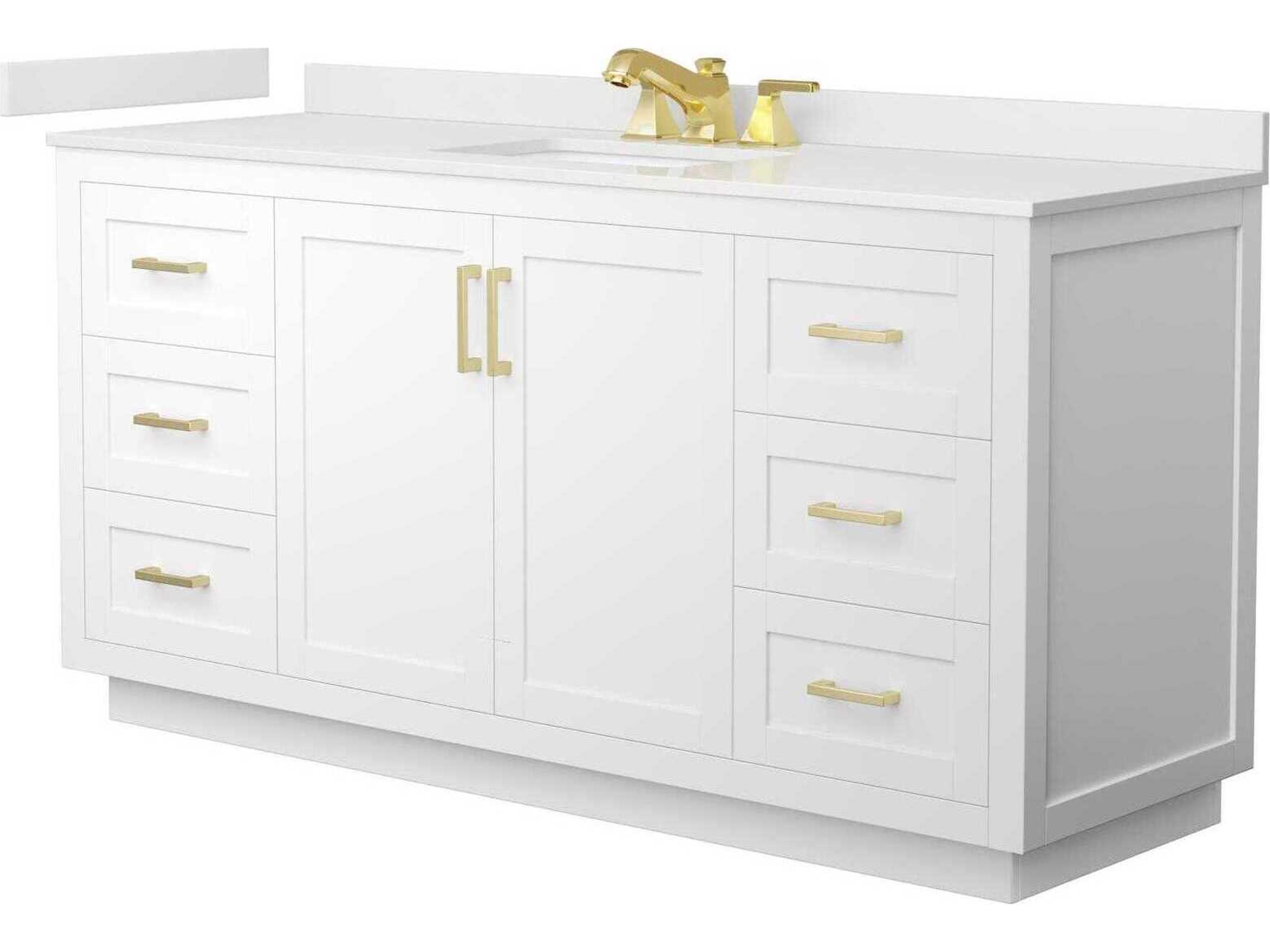 Wyndham Collection Miranda 66" White Vanity